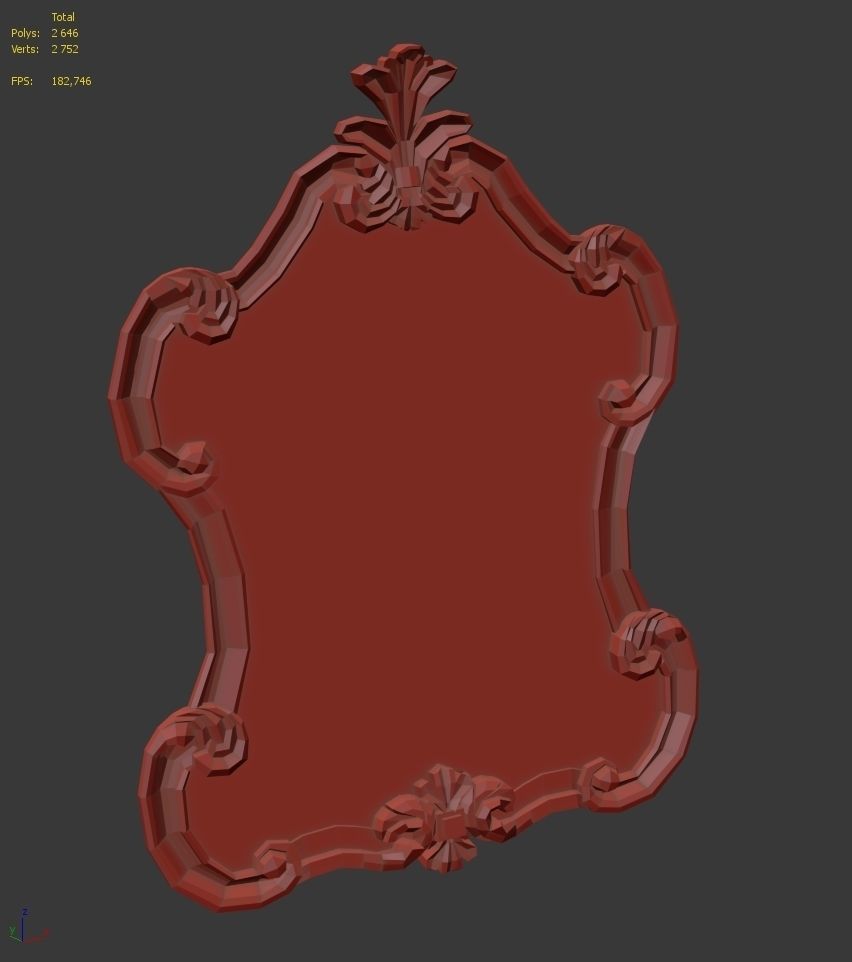 Mirror Furnish Monsieur Low-poly 3D model_6