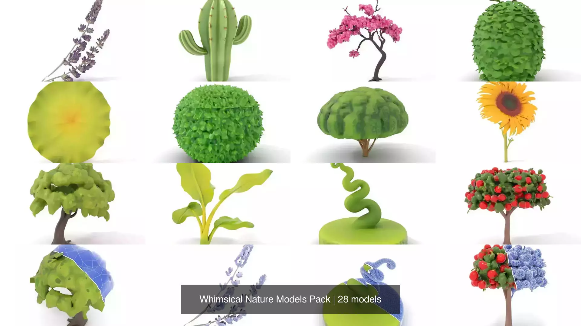 Whimsical Nature Models Pack 3D Model Collection_30
