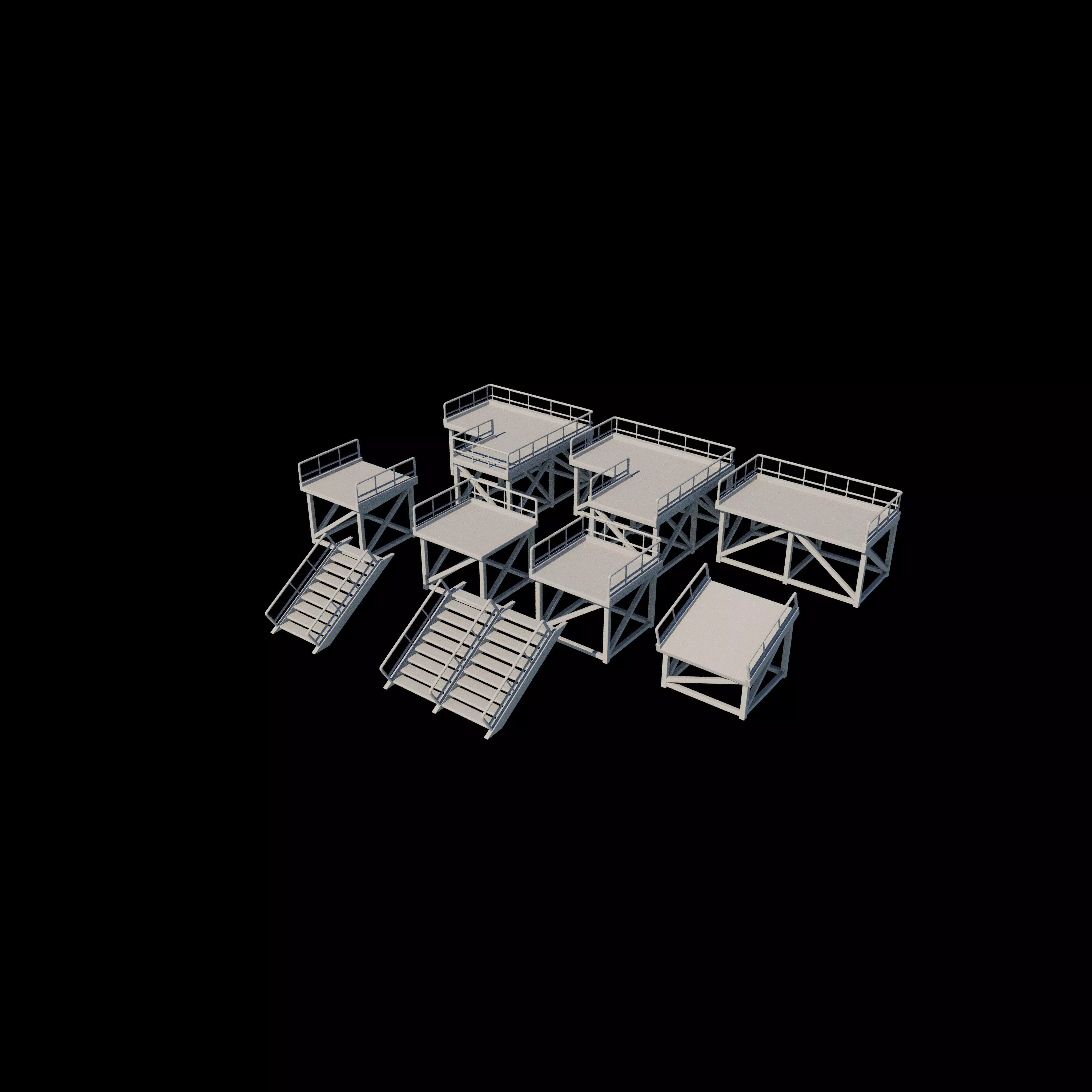 Modular Platform 3D model_6