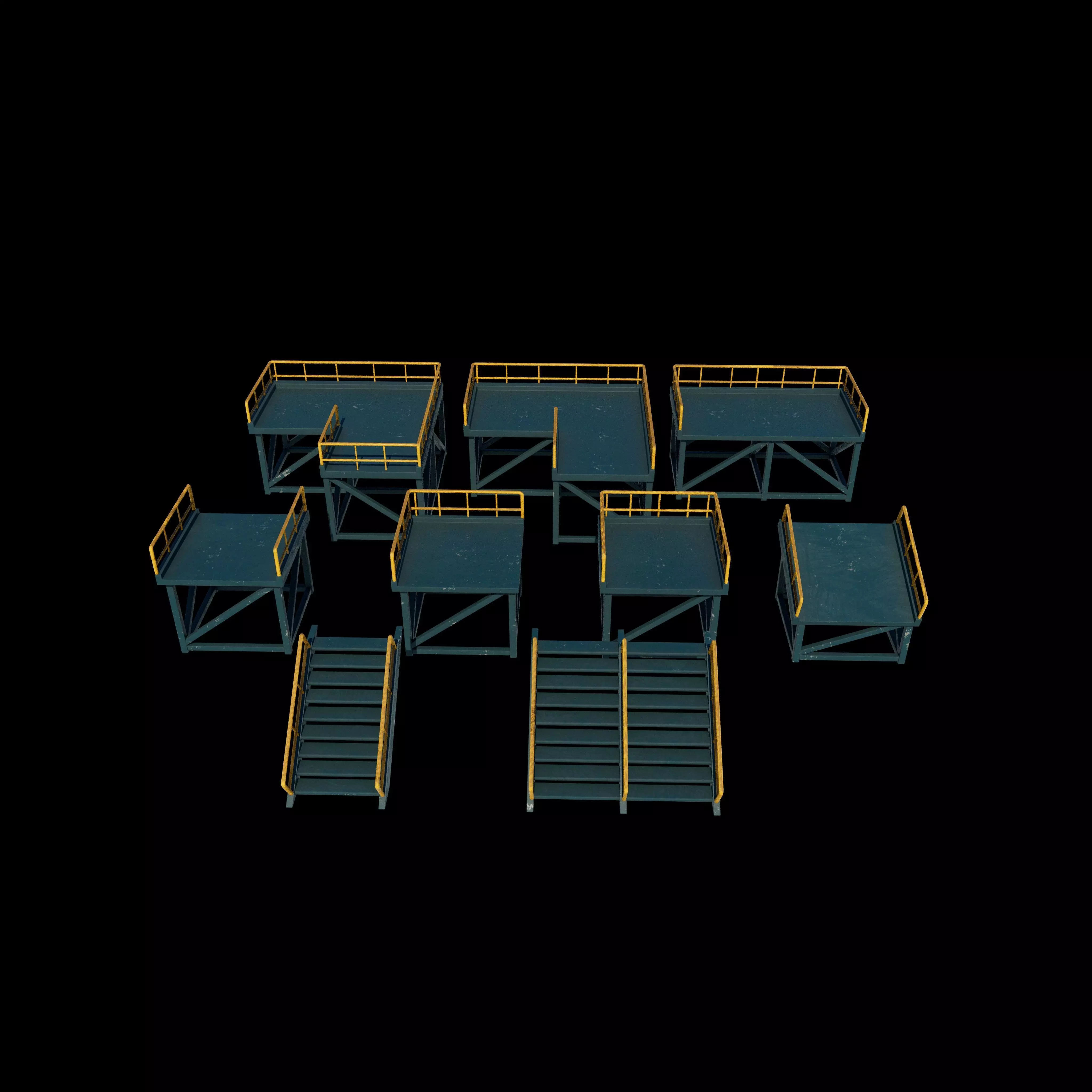 Modular Platform 3D model_2