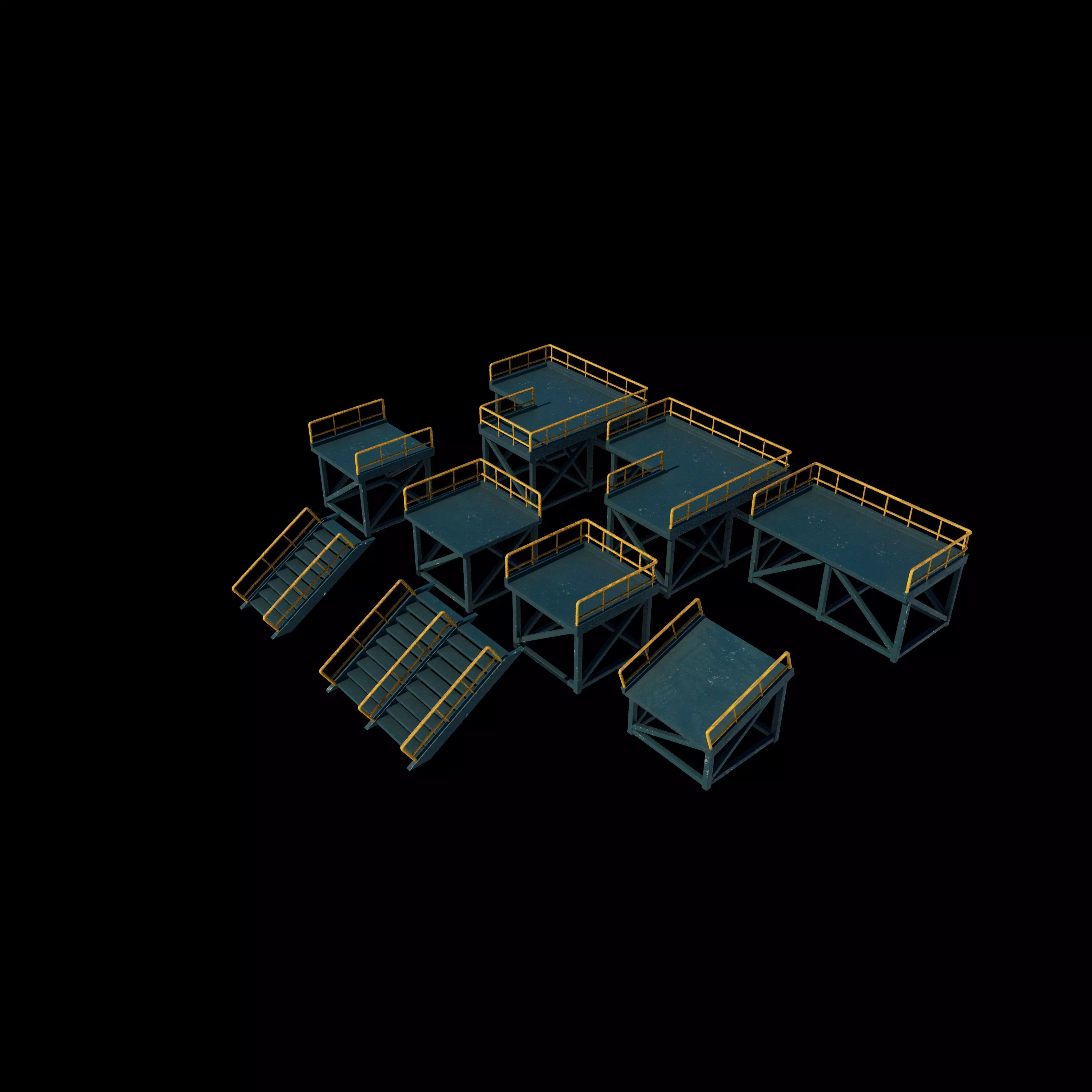 Modular Platform 3D model_4