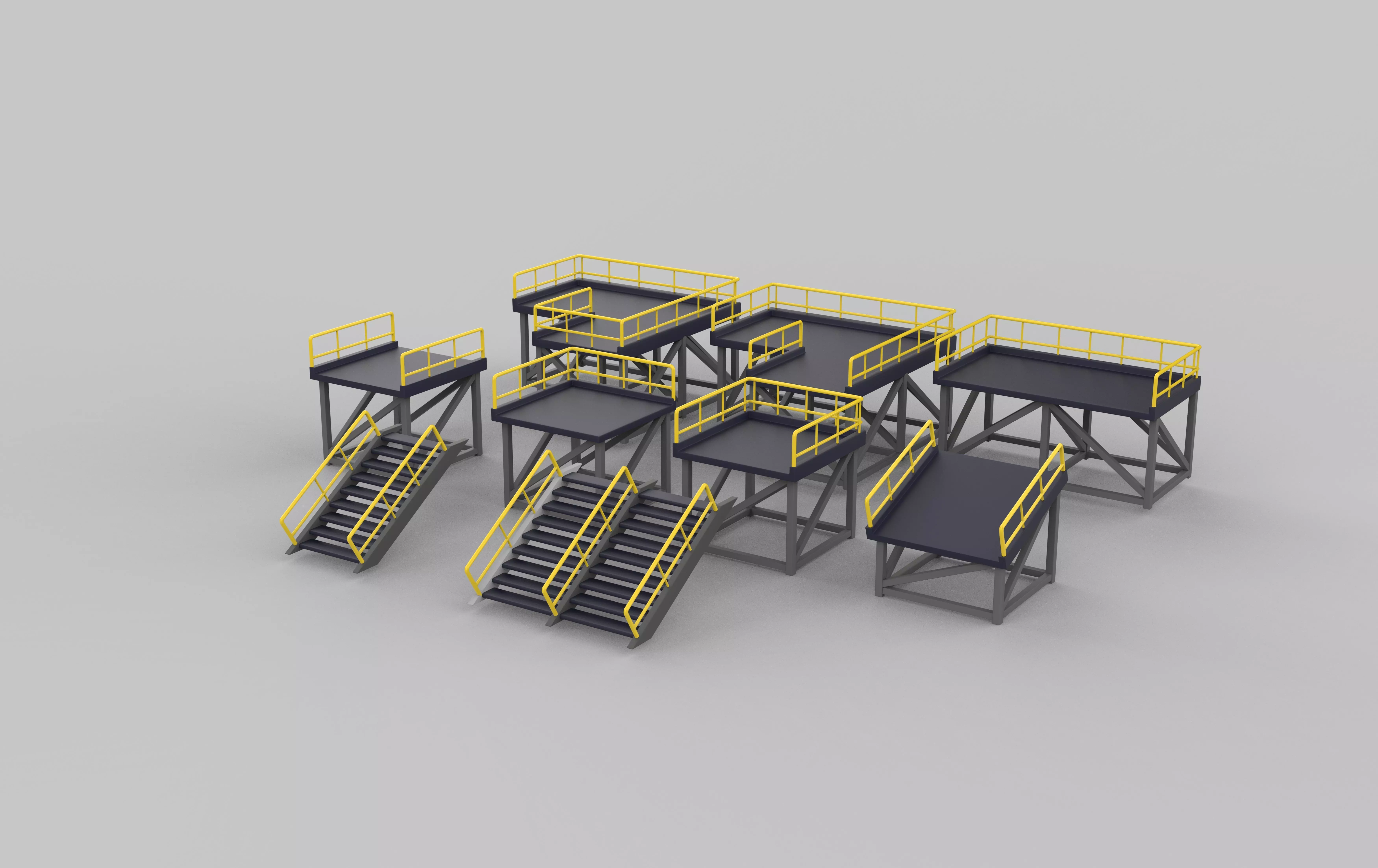 Modular Platform 3D model_9