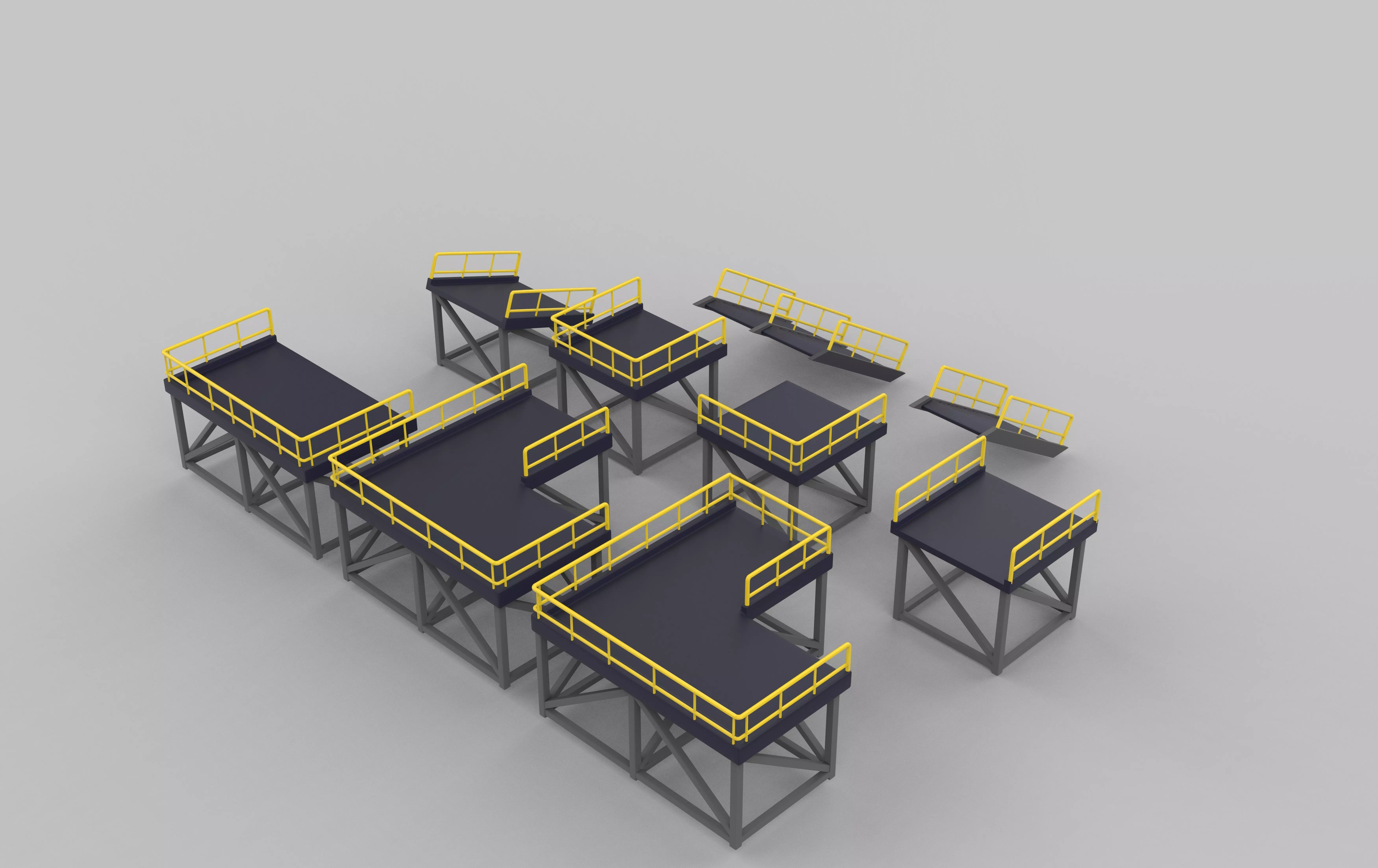 Modular Platform 3D model_8