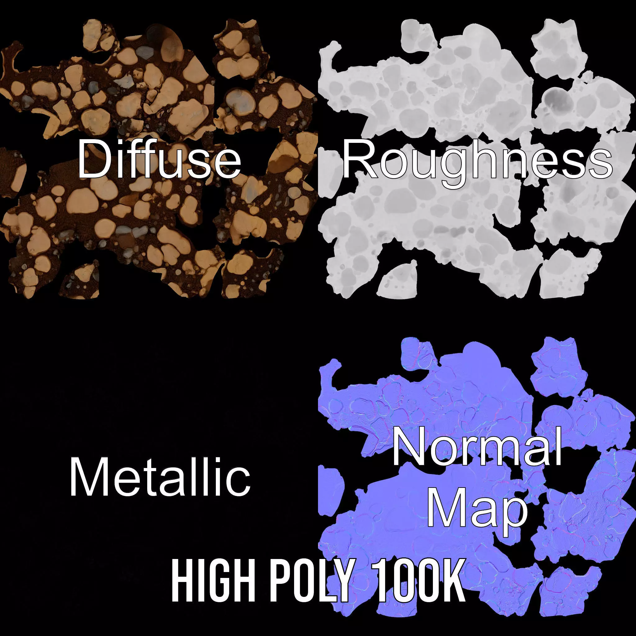 Rugged Stone Terrain model pack Texture_3