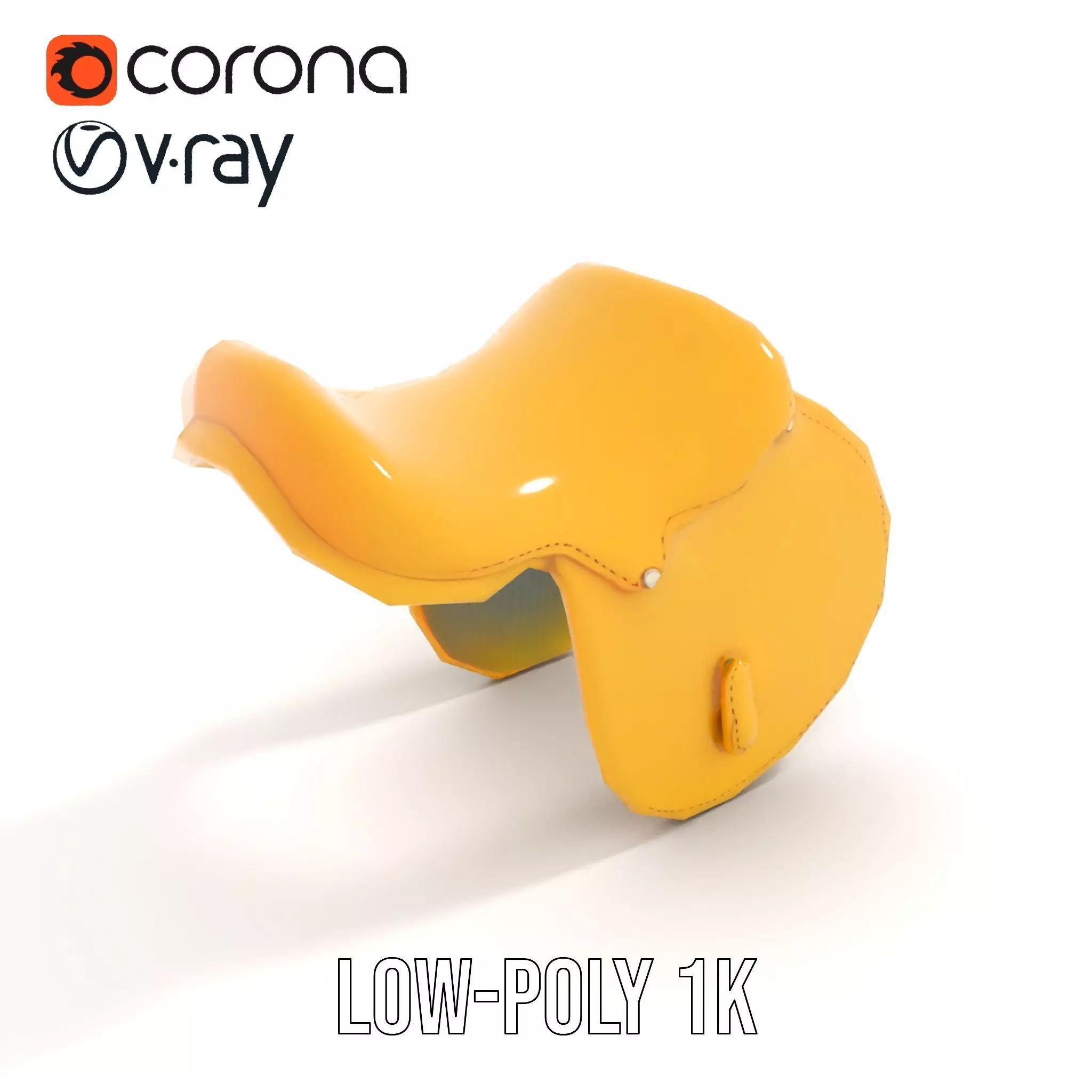 Yellow Saddle Purse model pack Low-poly 3D model_25