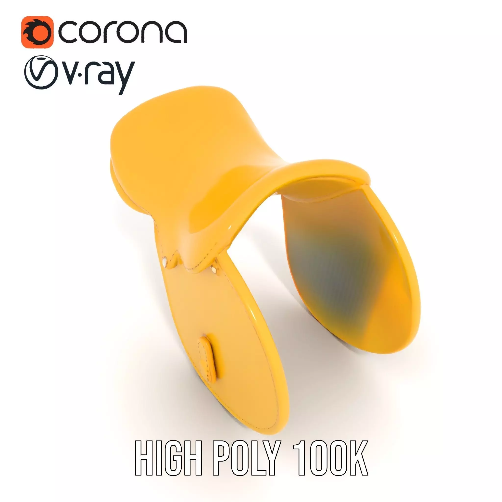 Yellow Saddle Purse model pack Low-poly 3D model_18