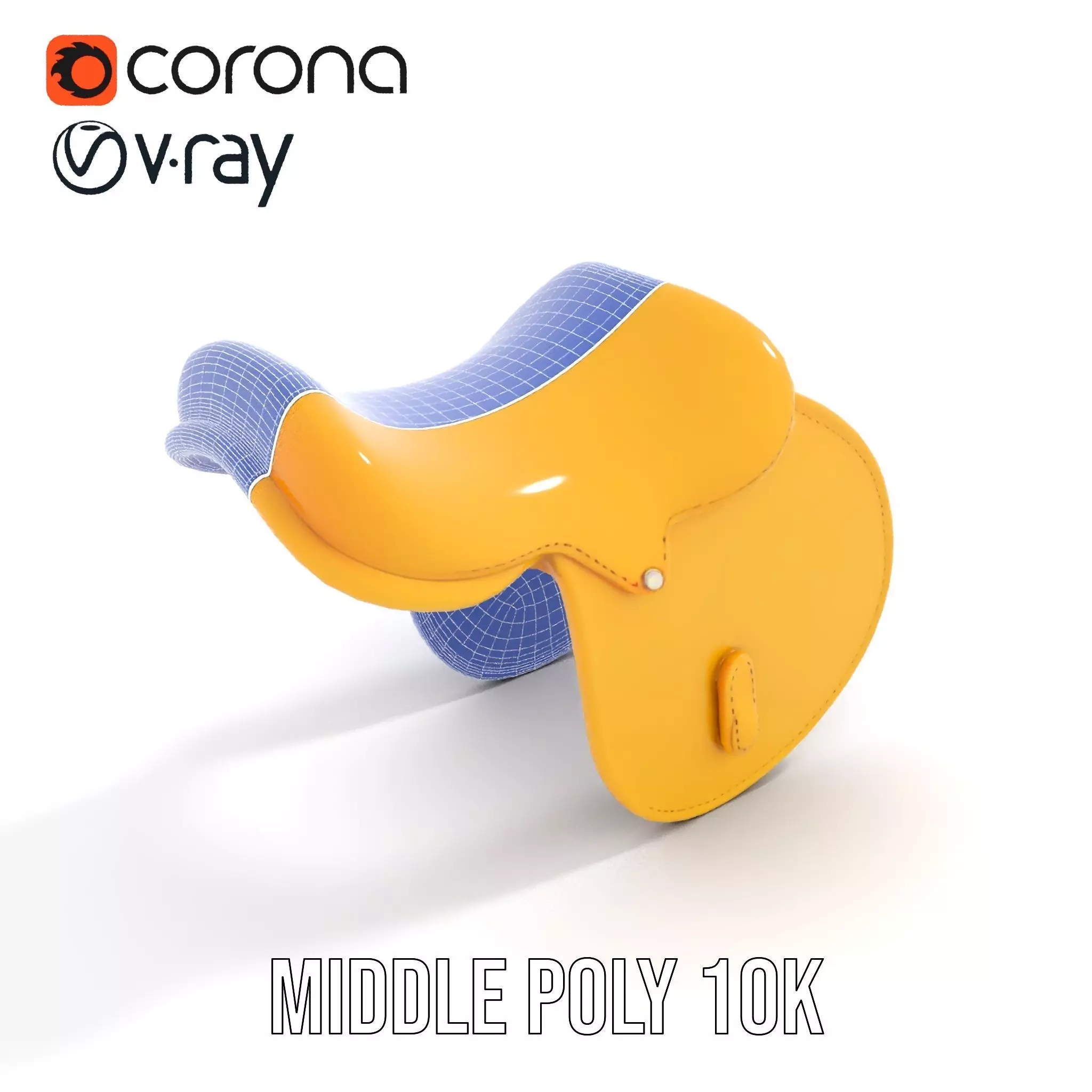 Yellow Saddle Purse model pack Low-poly 3D model_24