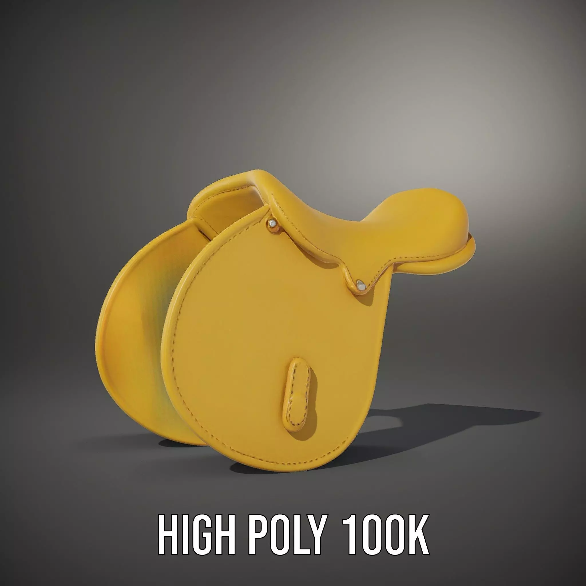 Yellow Saddle Purse model pack Low-poly 3D model_8