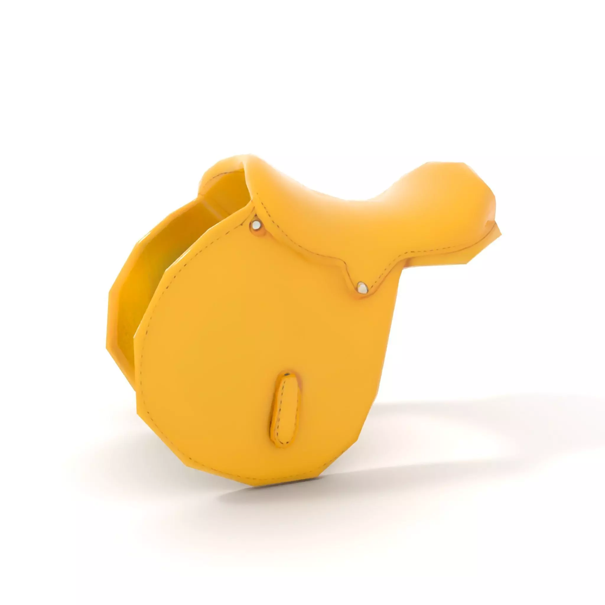 Yellow Saddle Purse model pack Low-poly 3D model_7