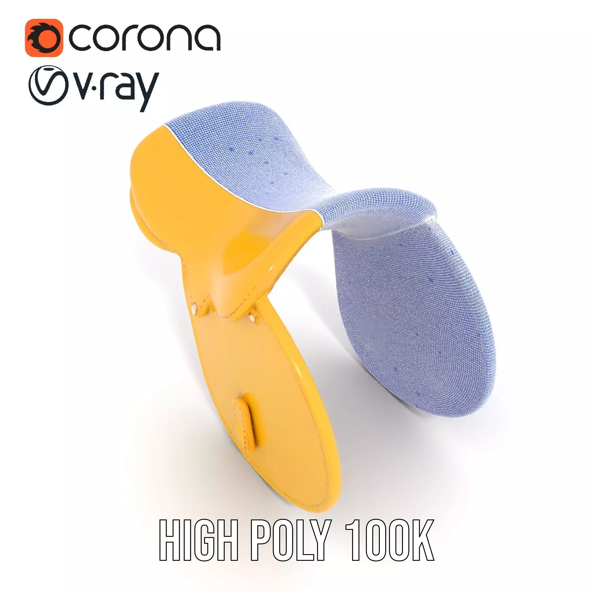 Yellow Saddle Purse model pack Low-poly 3D model_32