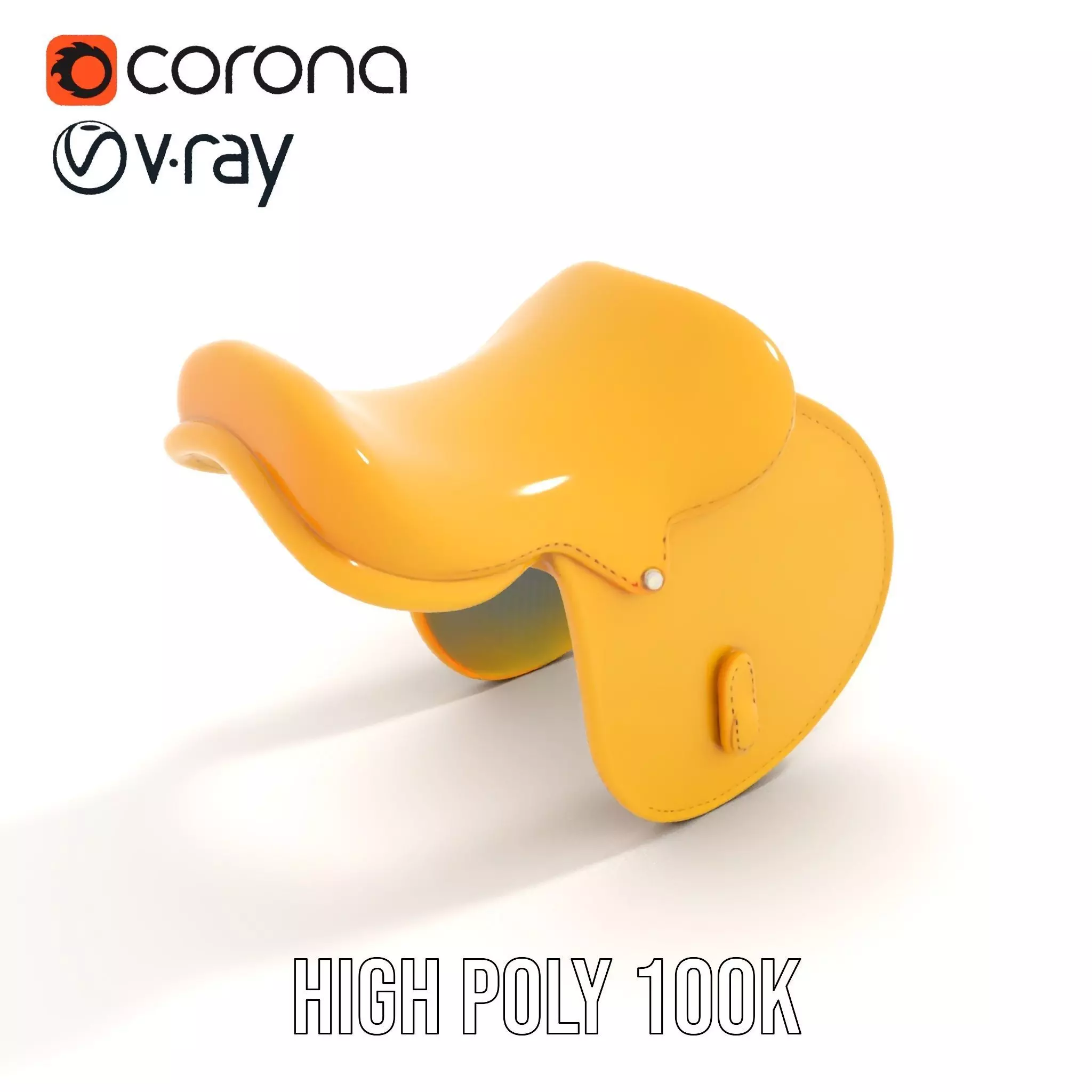 Yellow Saddle Purse model pack Low-poly 3D model_15