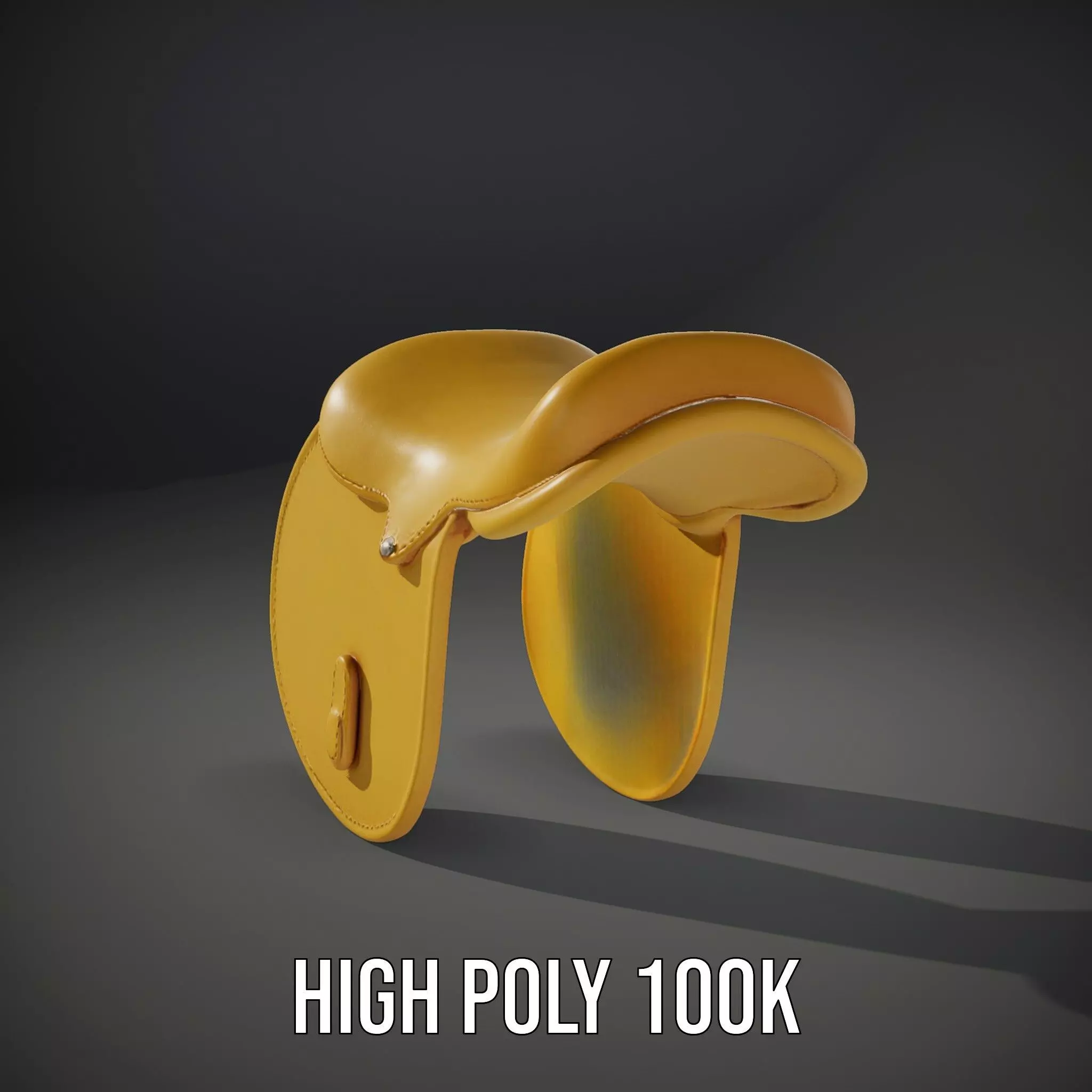 Yellow Saddle Purse model pack Low-poly 3D model_10