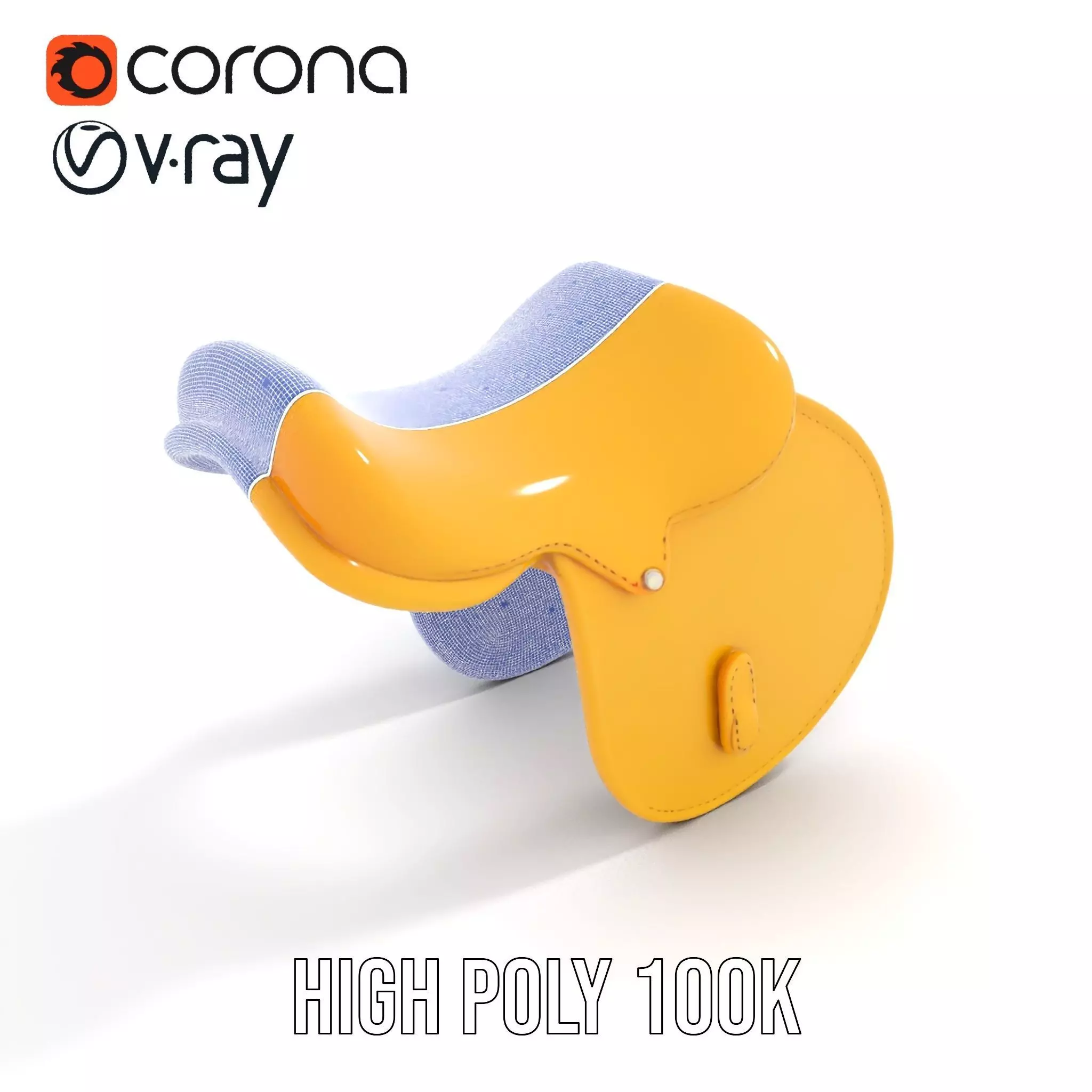 Yellow Saddle Purse model pack Low-poly 3D model_34