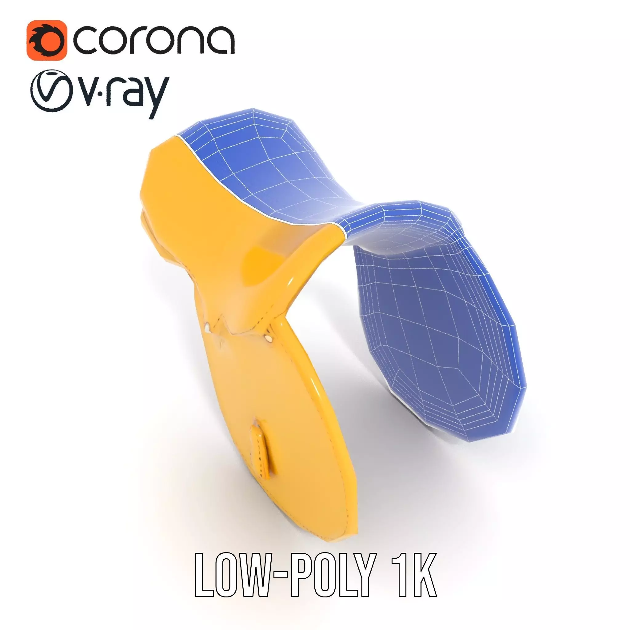 Yellow Saddle Purse model pack Low-poly 3D model_20