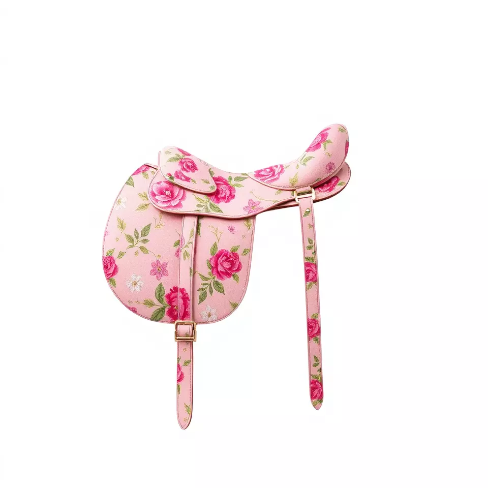 Floral Pink Saddle model pack Low-poly 3D model_2