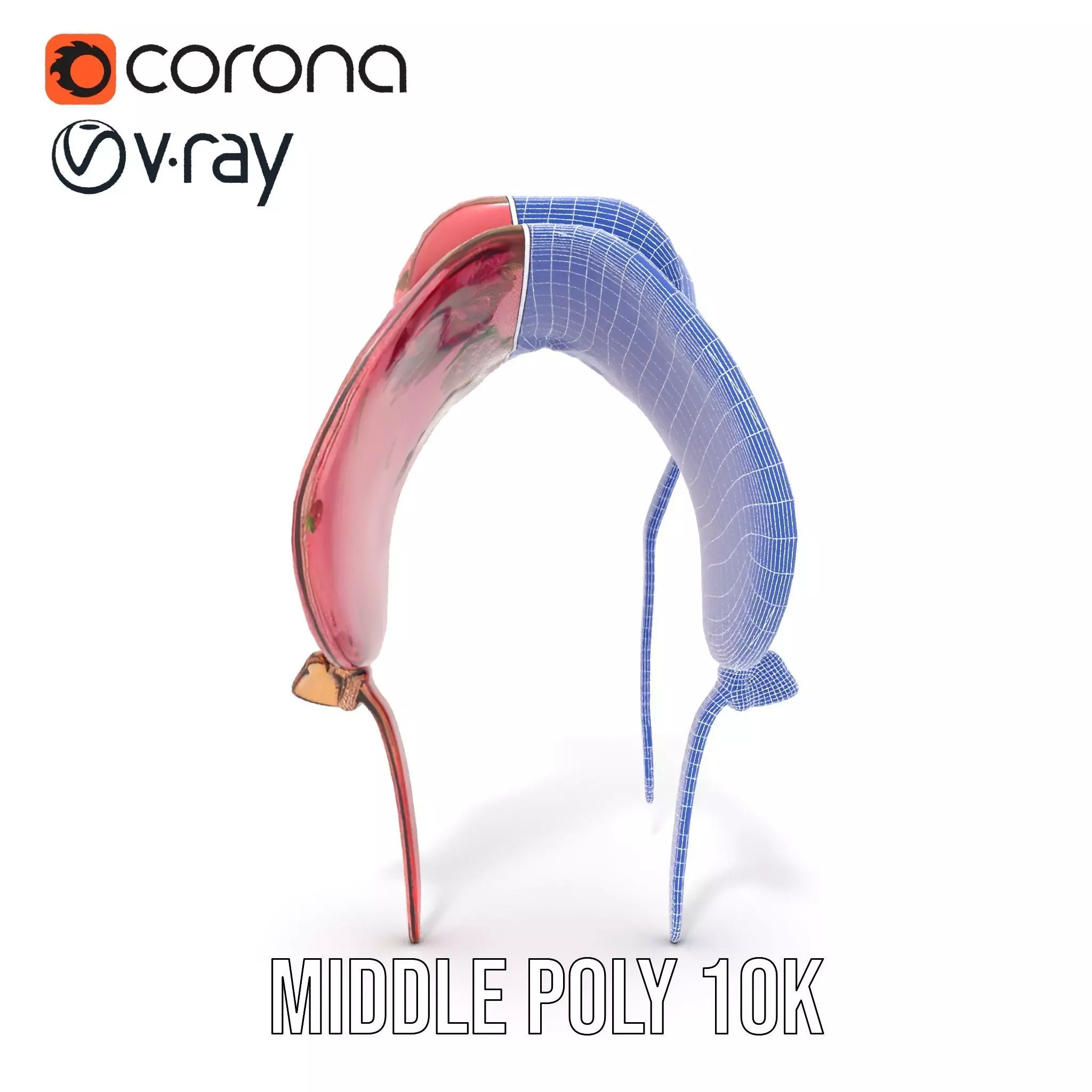 Floral Pink Saddle model pack Low-poly 3D model_24