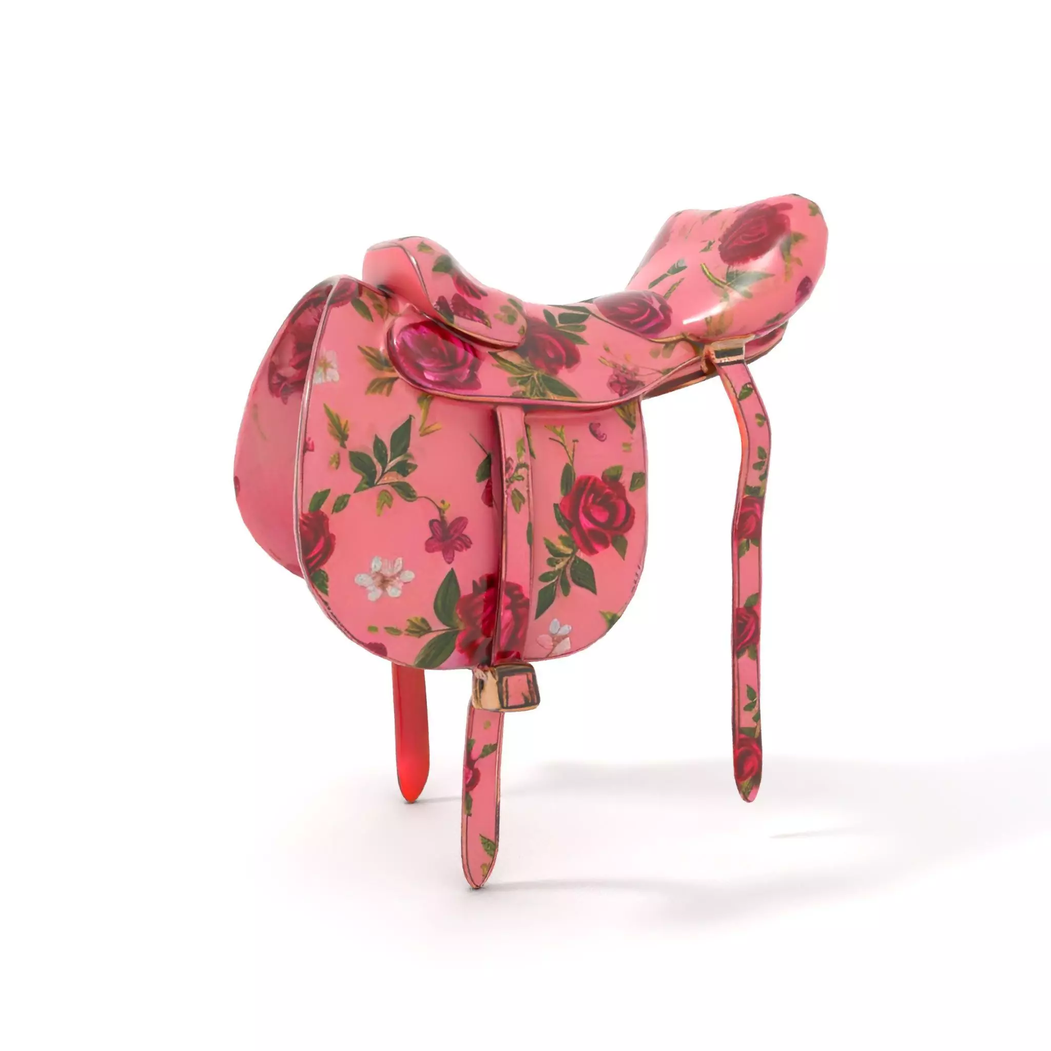 Floral Pink Saddle model pack Low-poly 3D model_13