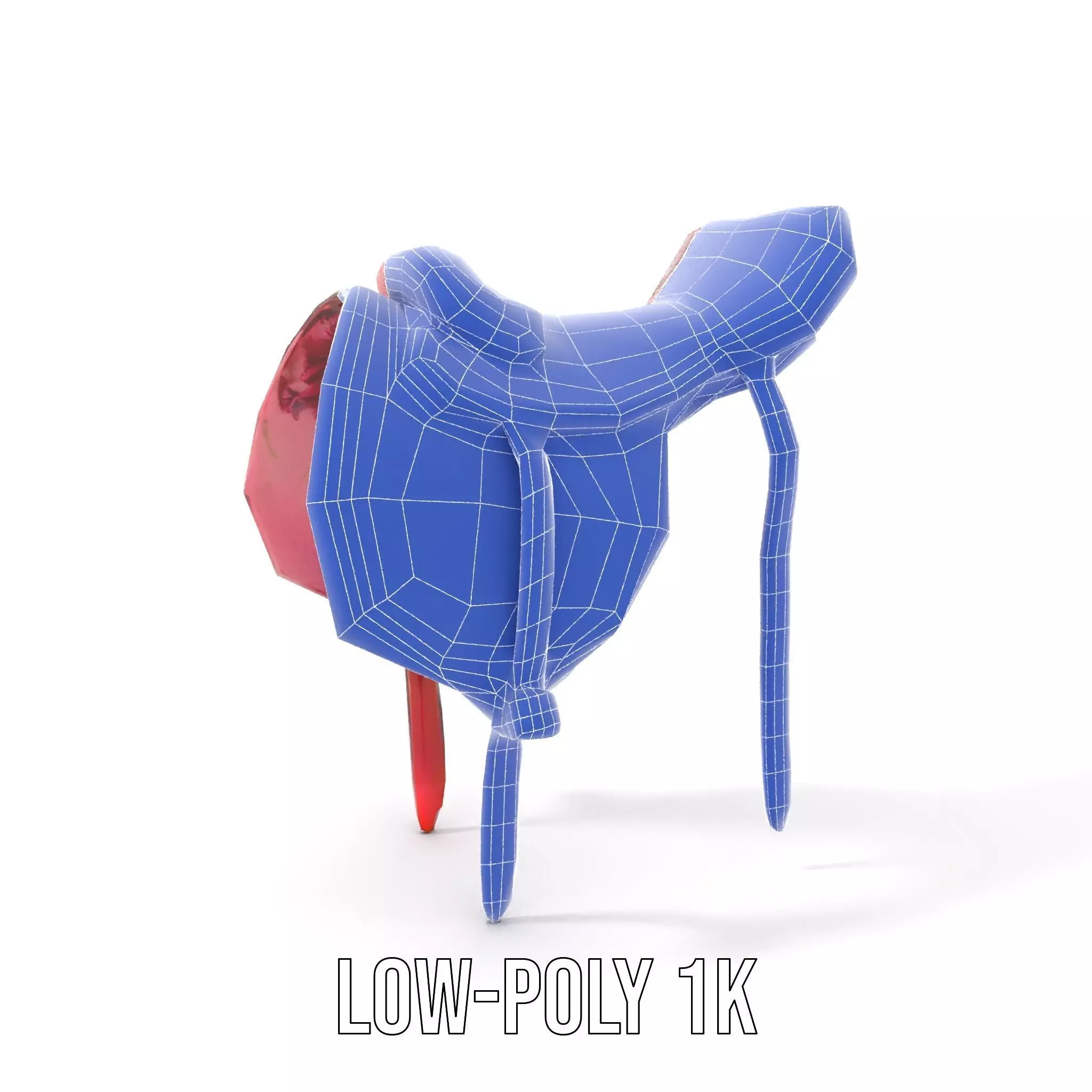 Floral Pink Saddle model pack Low-poly 3D model_7