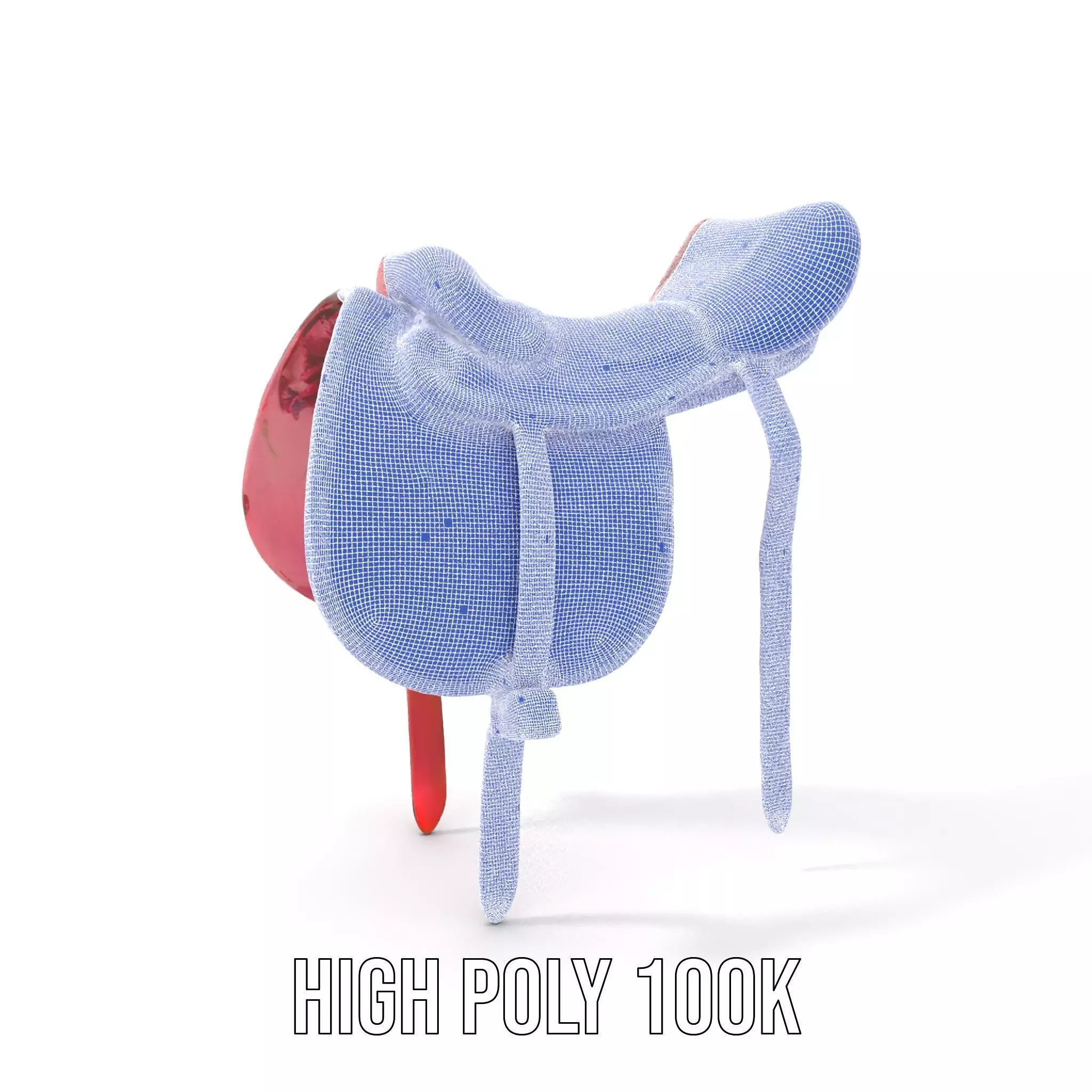 Floral Pink Saddle model pack Low-poly 3D model_4