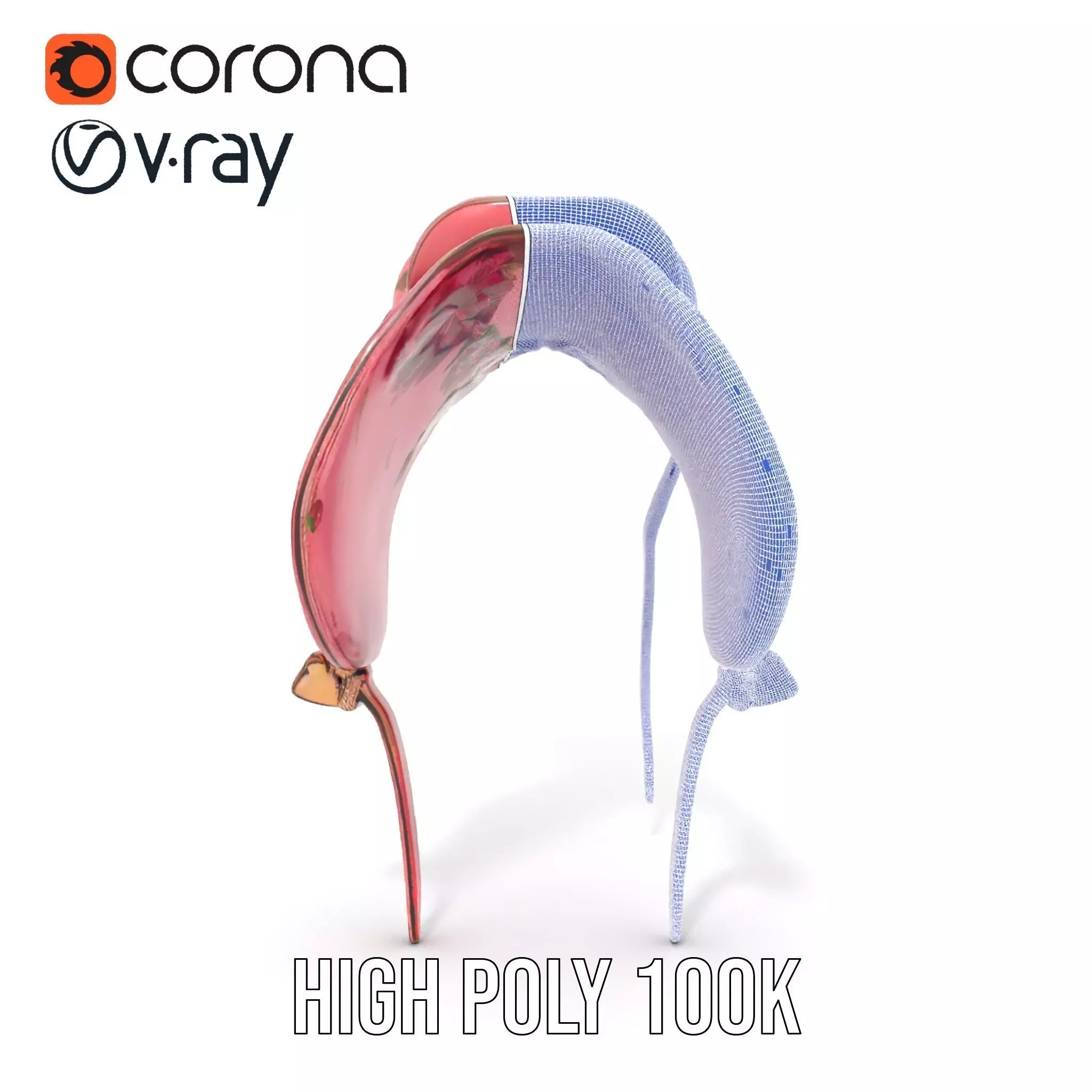 Floral Pink Saddle model pack Low-poly 3D model_34