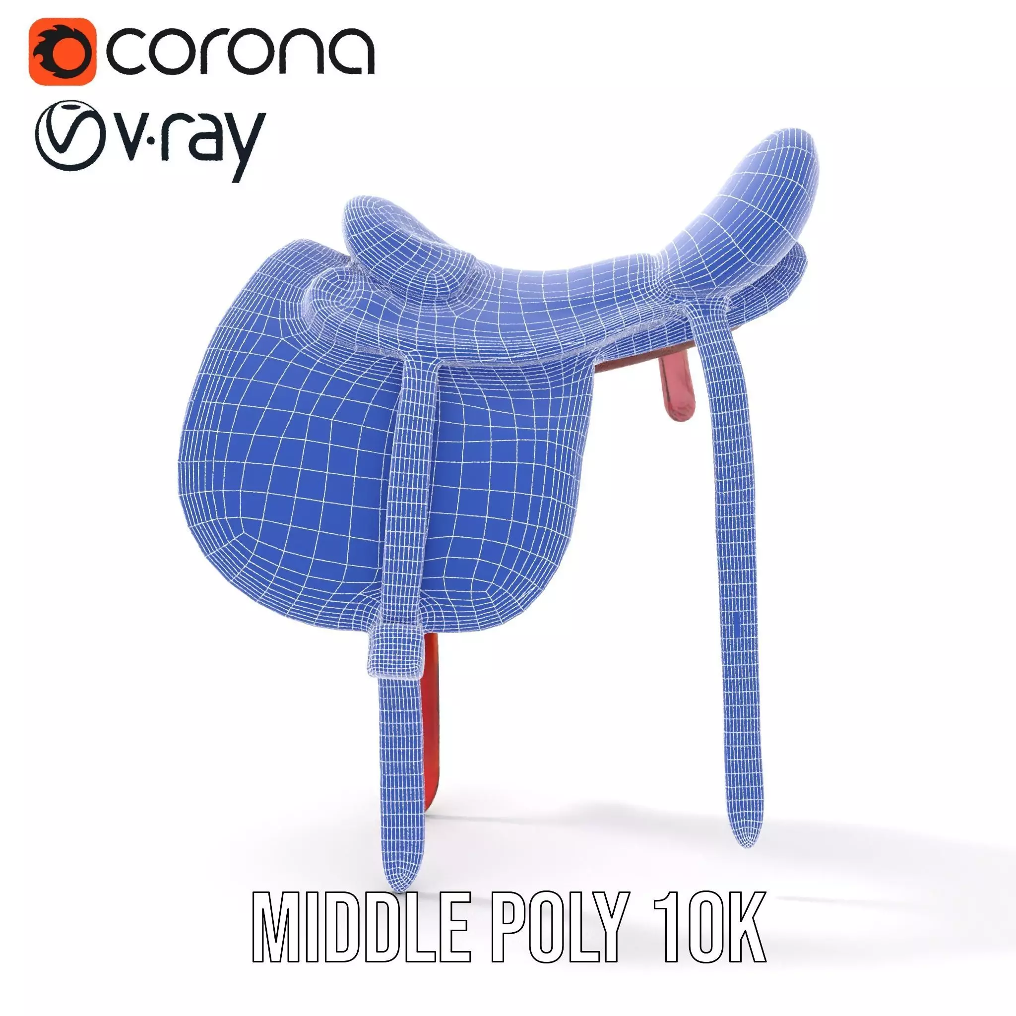 Floral Pink Saddle model pack Low-poly 3D model_21