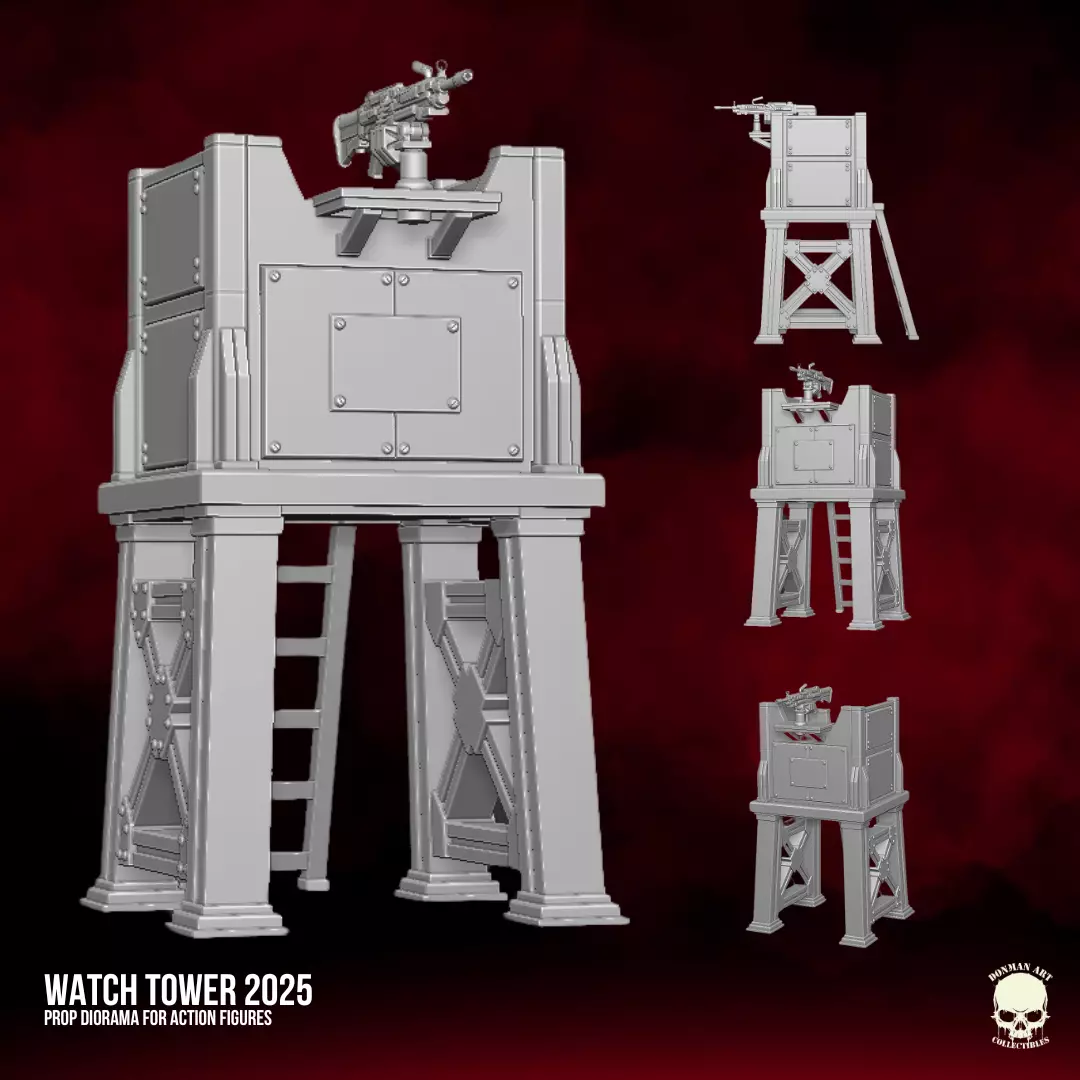 Watch Tower 2025 STL Files For Action Figures 3D print model_1