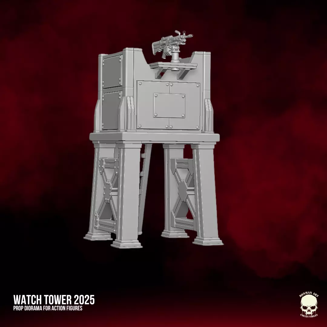 Watch Tower 2025 STL Files For Action Figures 3D print model_6