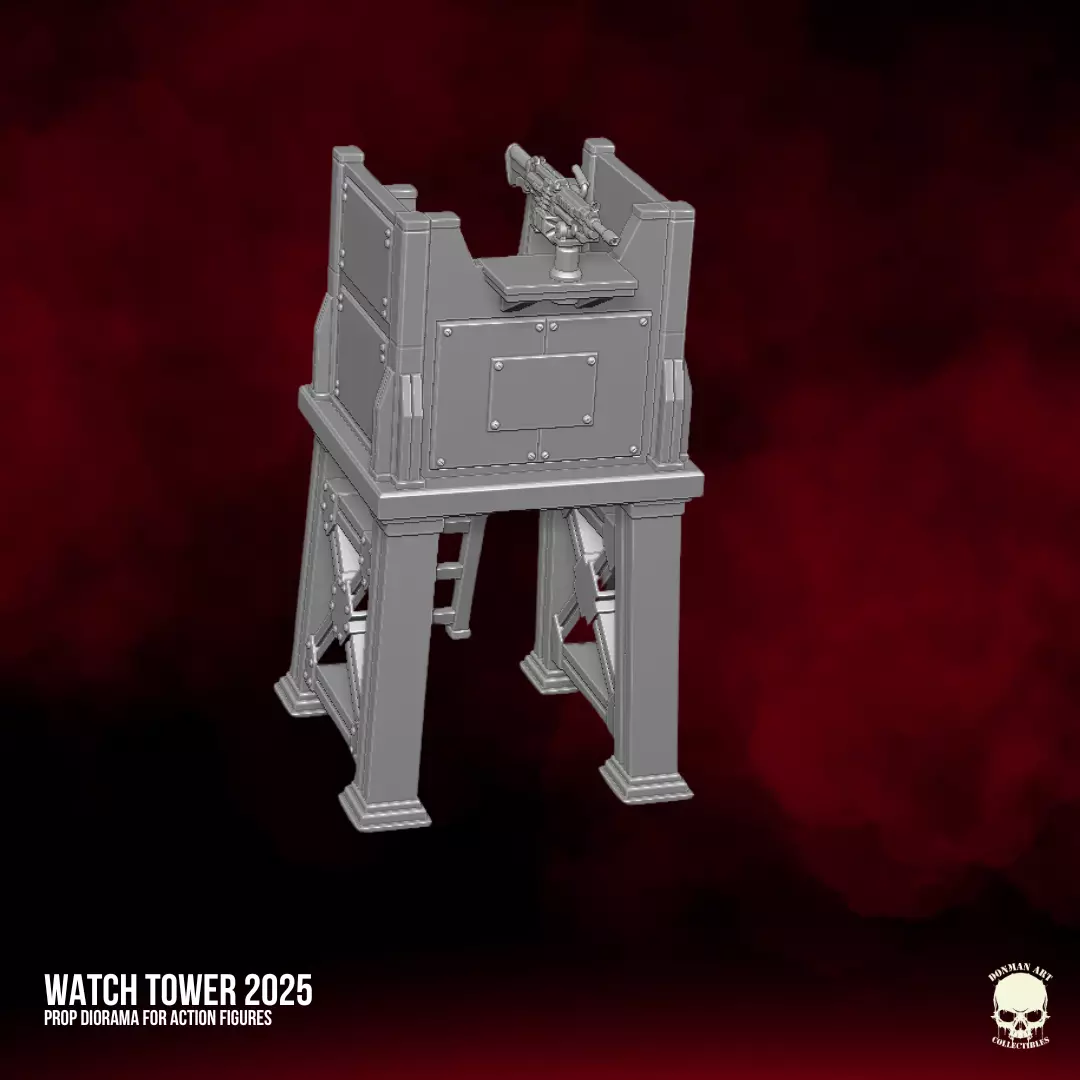 Watch Tower 2025 STL Files For Action Figures 3D print model_3