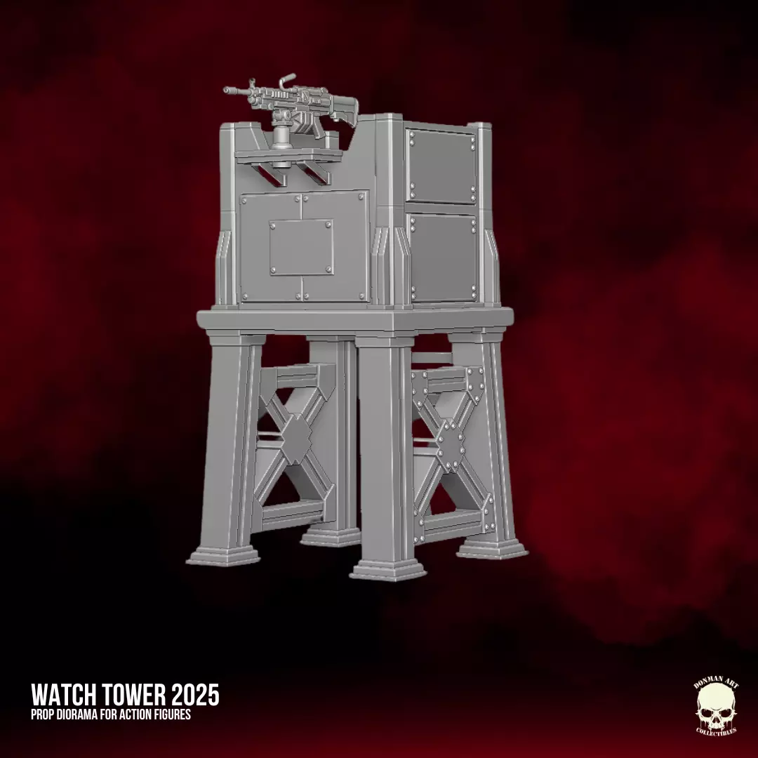 Watch Tower 2025 STL Files For Action Figures 3D print model_4