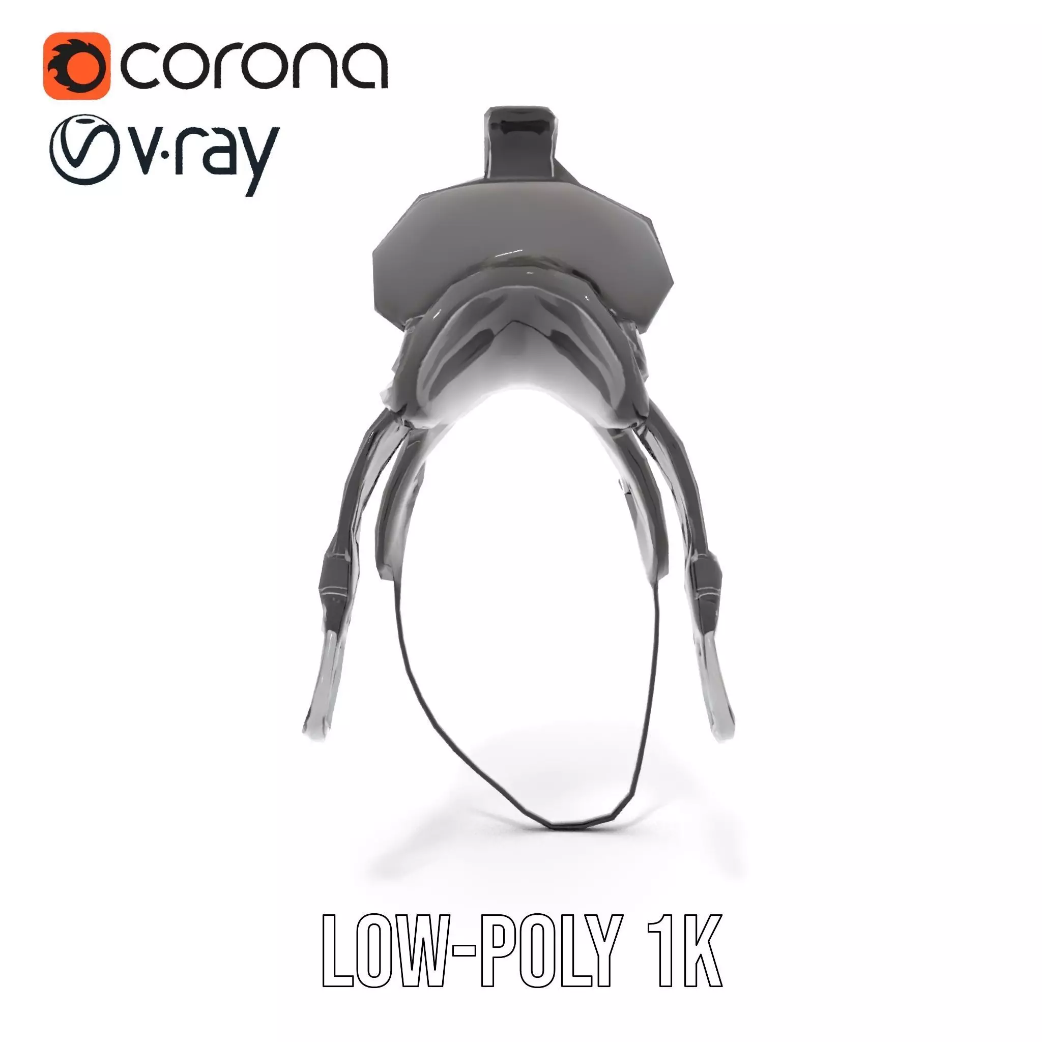 Sleek Black Saddle model pack Low-poly 3D model_22