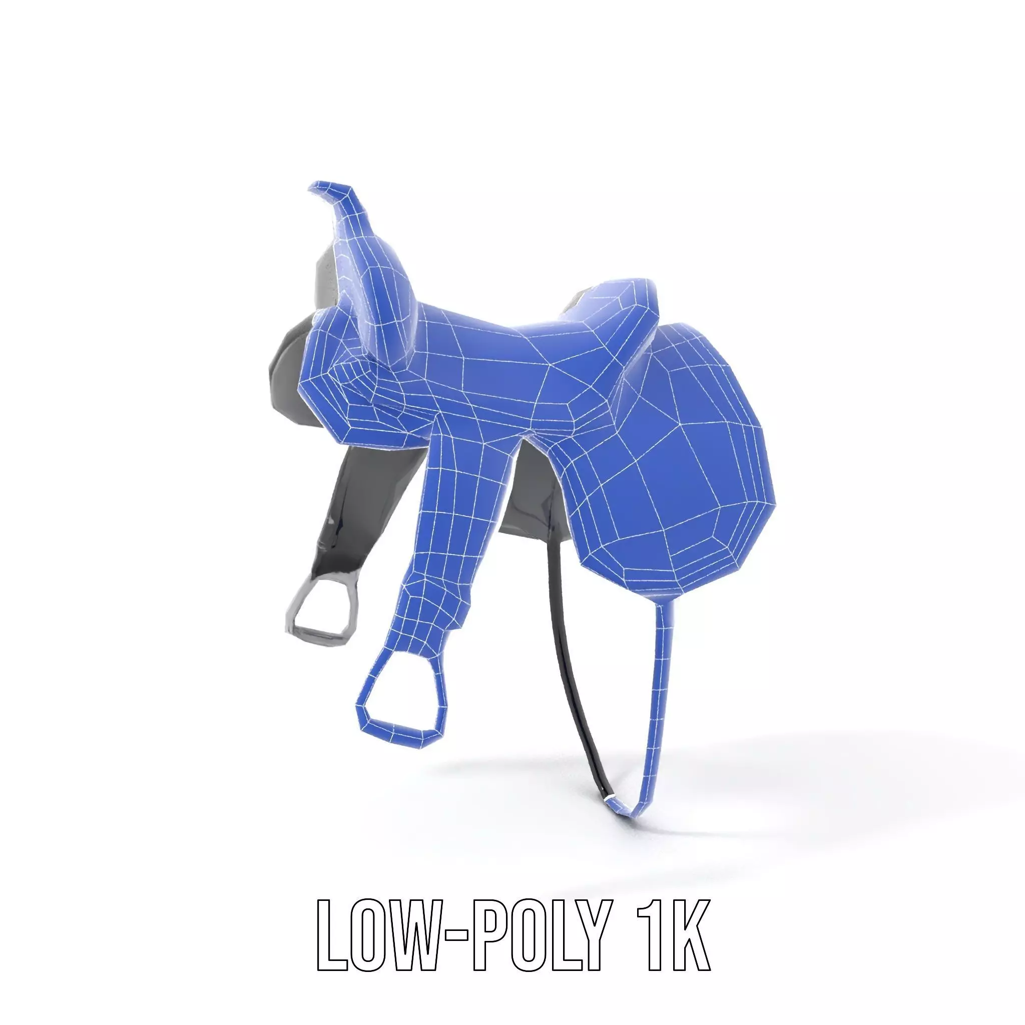 Sleek Black Saddle model pack Low-poly 3D model_28