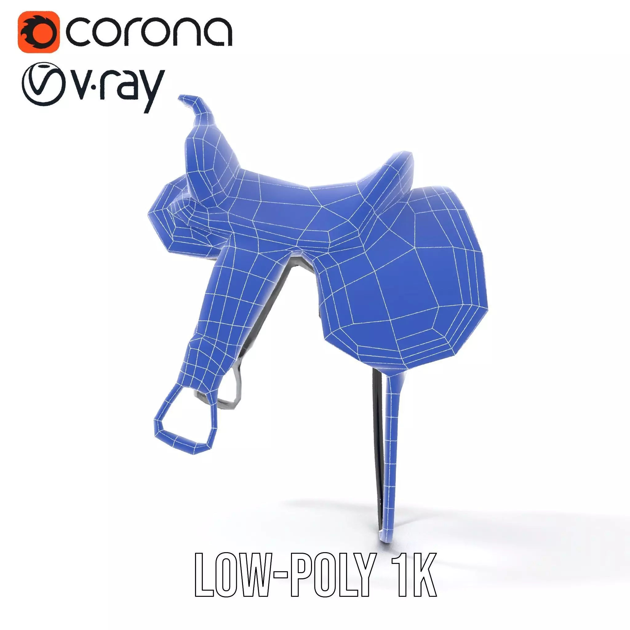 Sleek Black Saddle model pack Low-poly 3D model_25