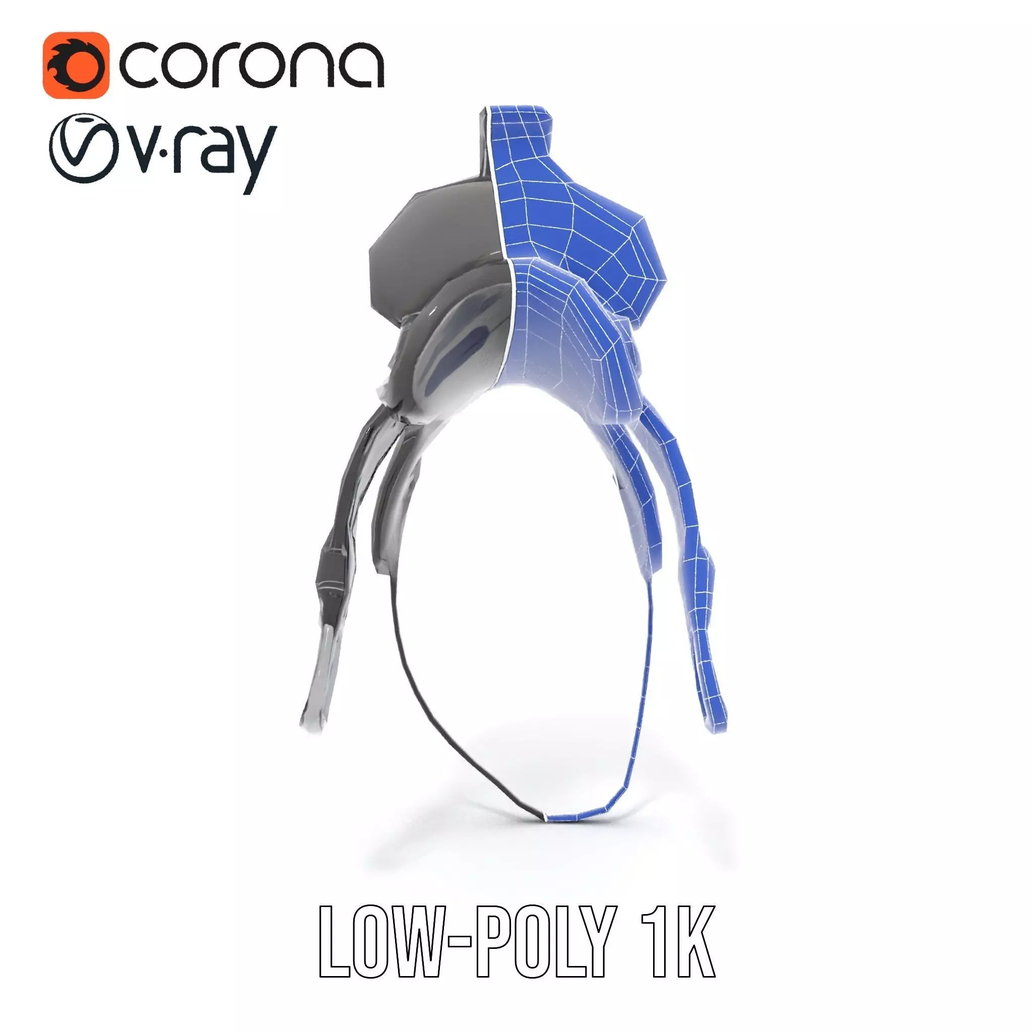 Sleek Black Saddle model pack Low-poly 3D model_14