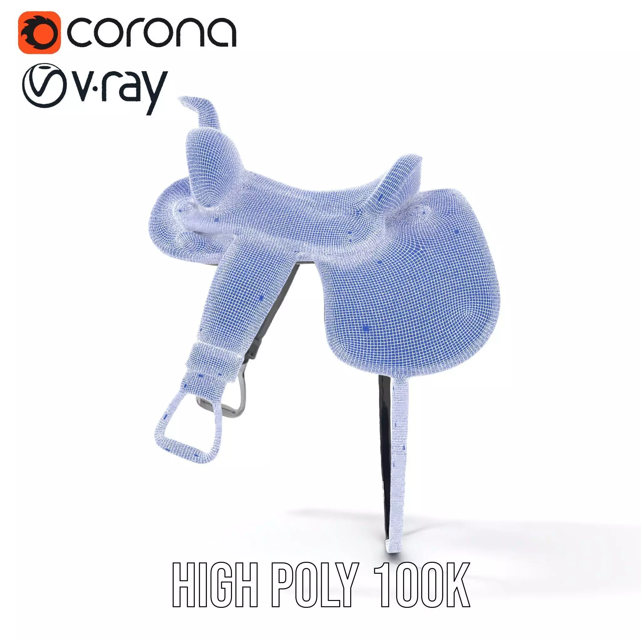 Sleek Black Saddle model pack Low-poly 3D model_26