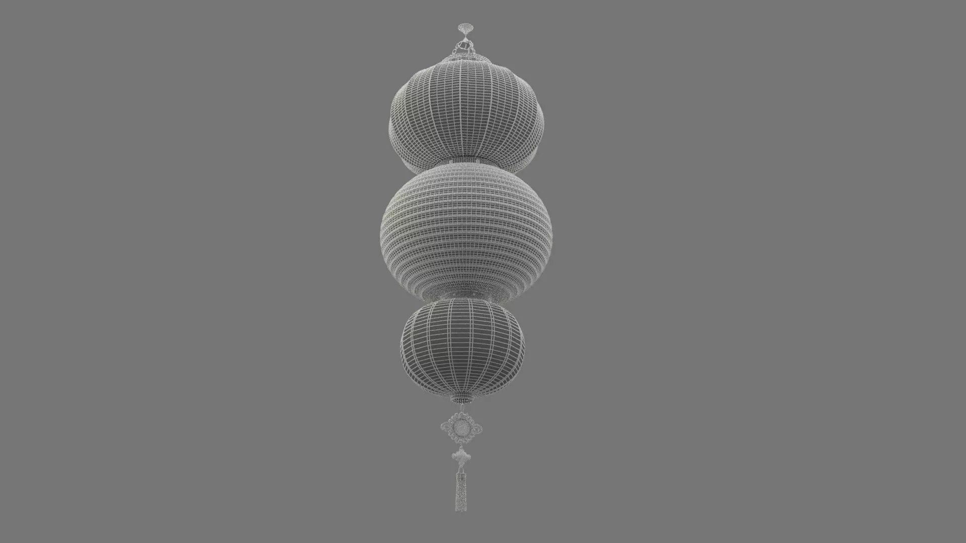 Chinese red lantern Low-poly 3D model_13