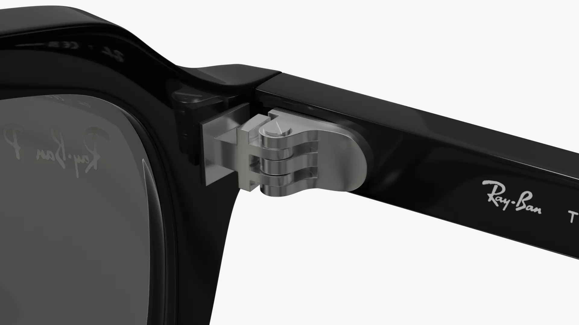 Ray Ban Zuri Bio Based black Sunglasses 3D Model PBR  Low-poly 3D model_4