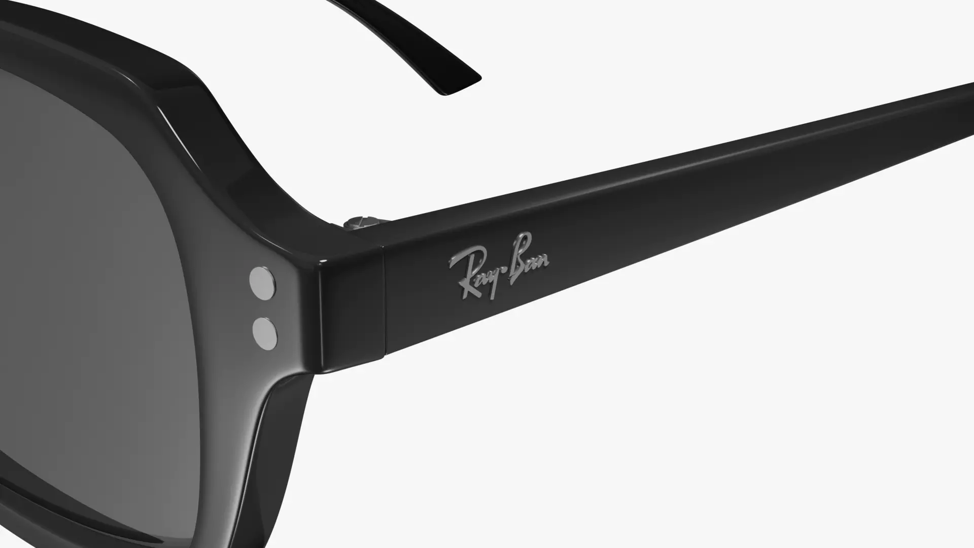 Ray Ban Zuri Bio Based black Sunglasses 3D Model PBR  Low-poly 3D model_6