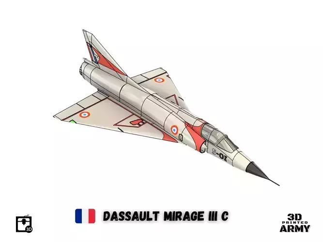 Dassault Mirage 3 C - 3D printing files - scalemodel 