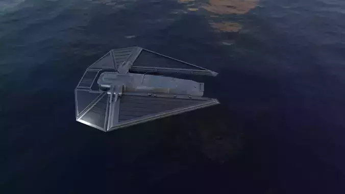  Star Wars TIE Reaper JOW POLY  Low-poly 3D model