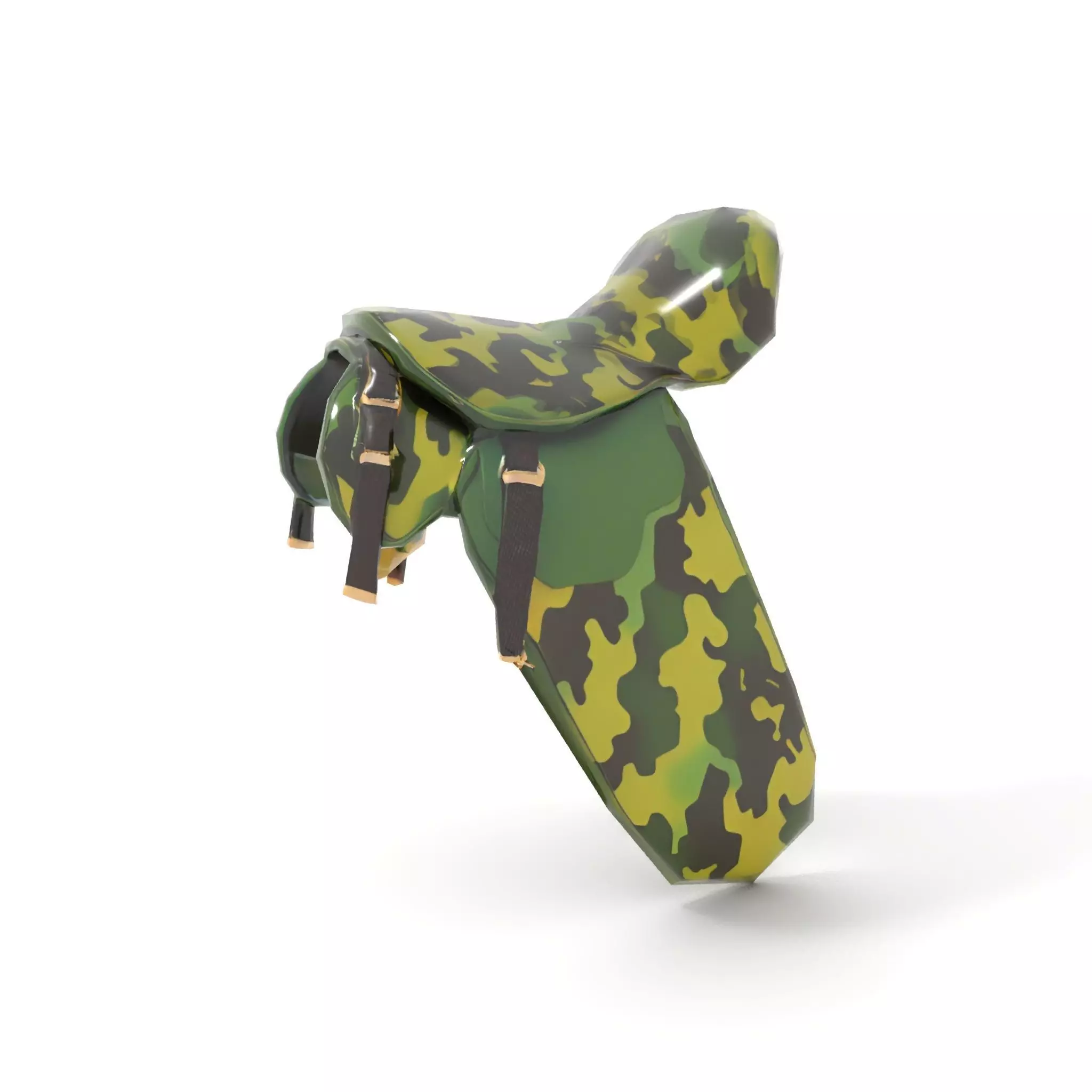 Camouflage Saddle model pack Low-poly 3D model_12