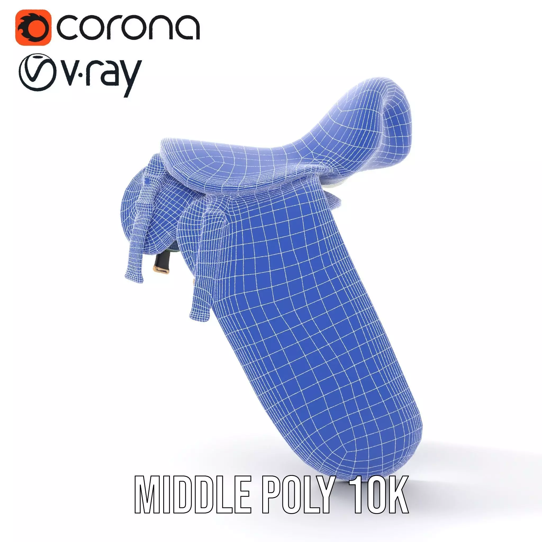 Camouflage Saddle model pack Low-poly 3D model_30