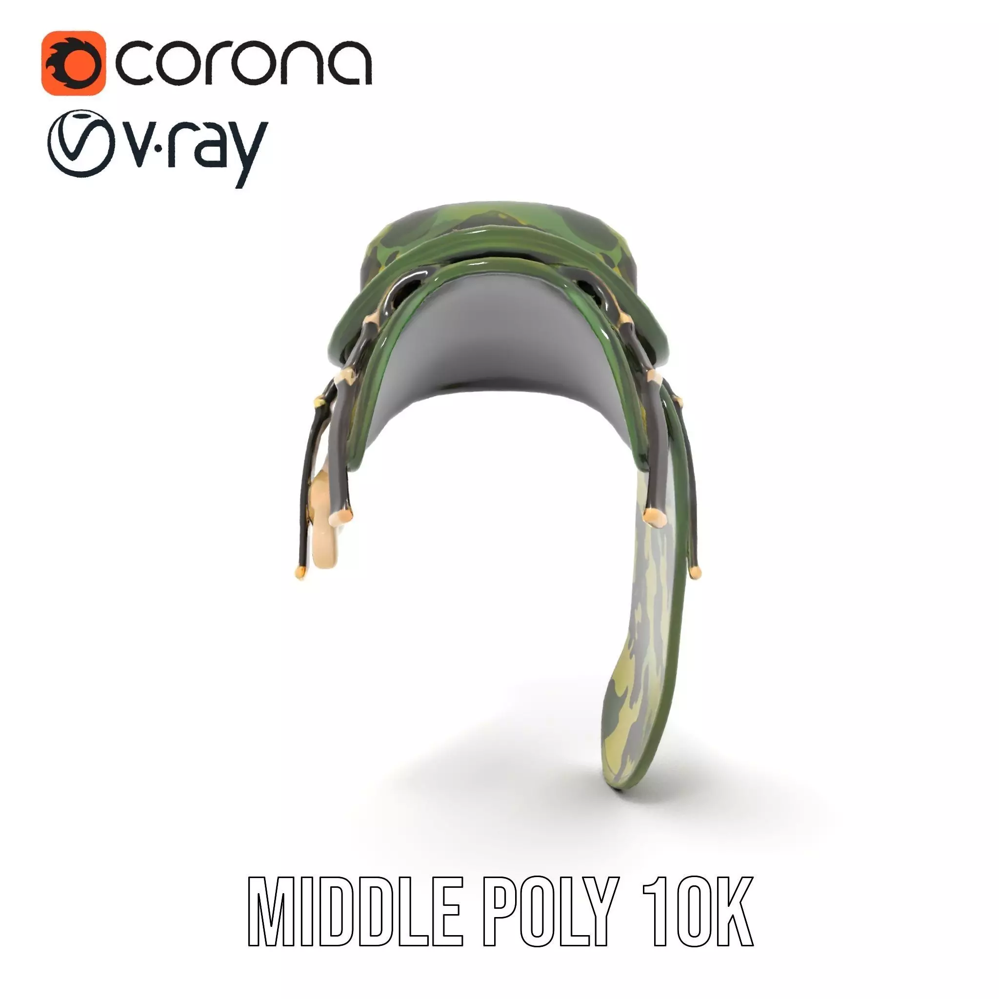 Camouflage Saddle model pack Low-poly 3D model_11