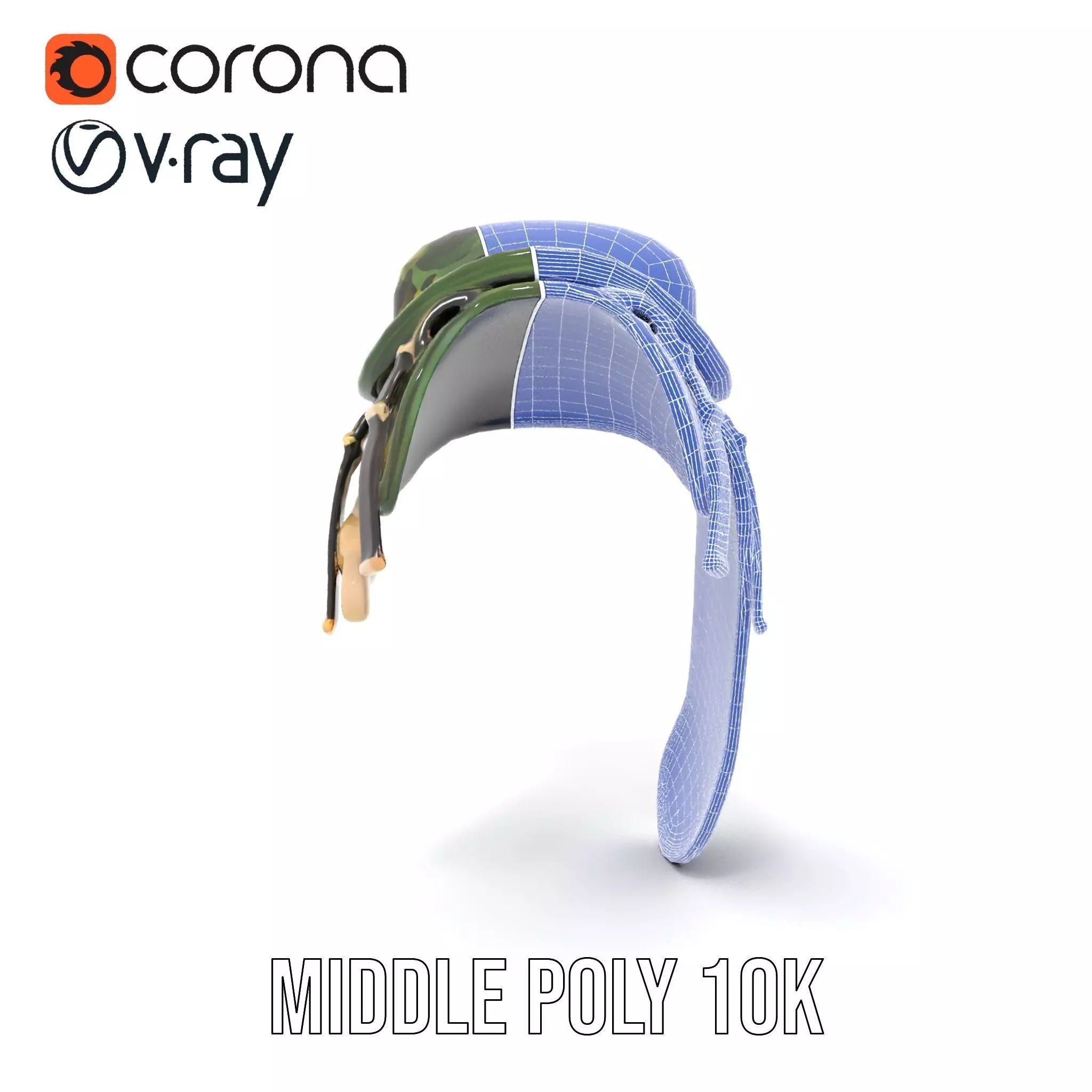 Camouflage Saddle model pack Low-poly 3D model_24