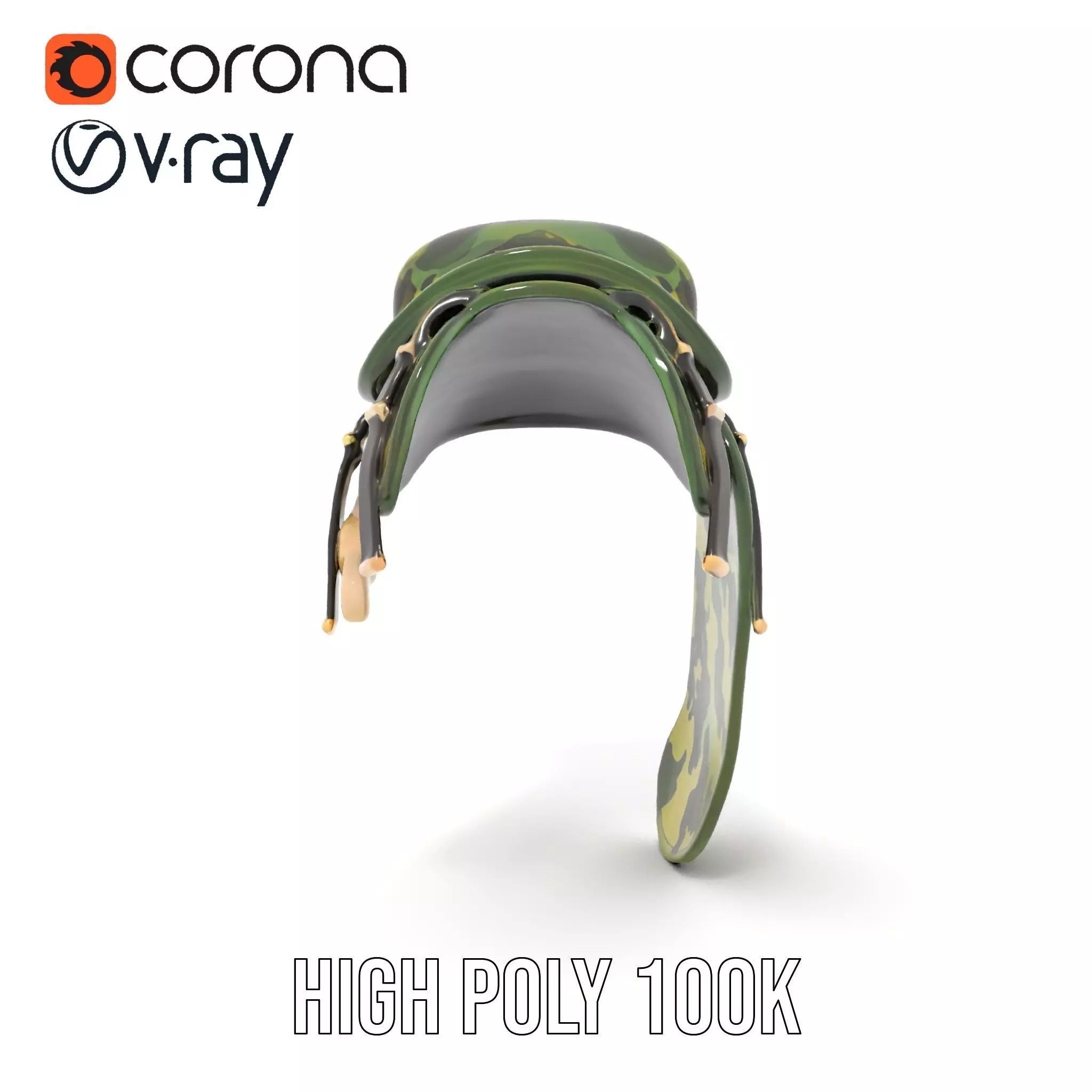 Camouflage Saddle model pack Low-poly 3D model_23