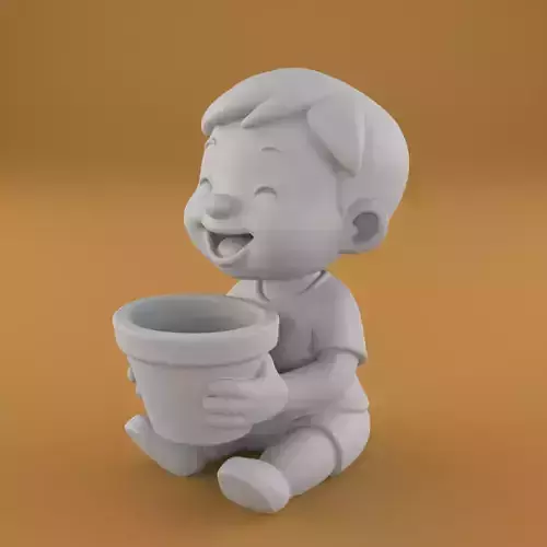 Joyful Boy Planter Candy dish STL