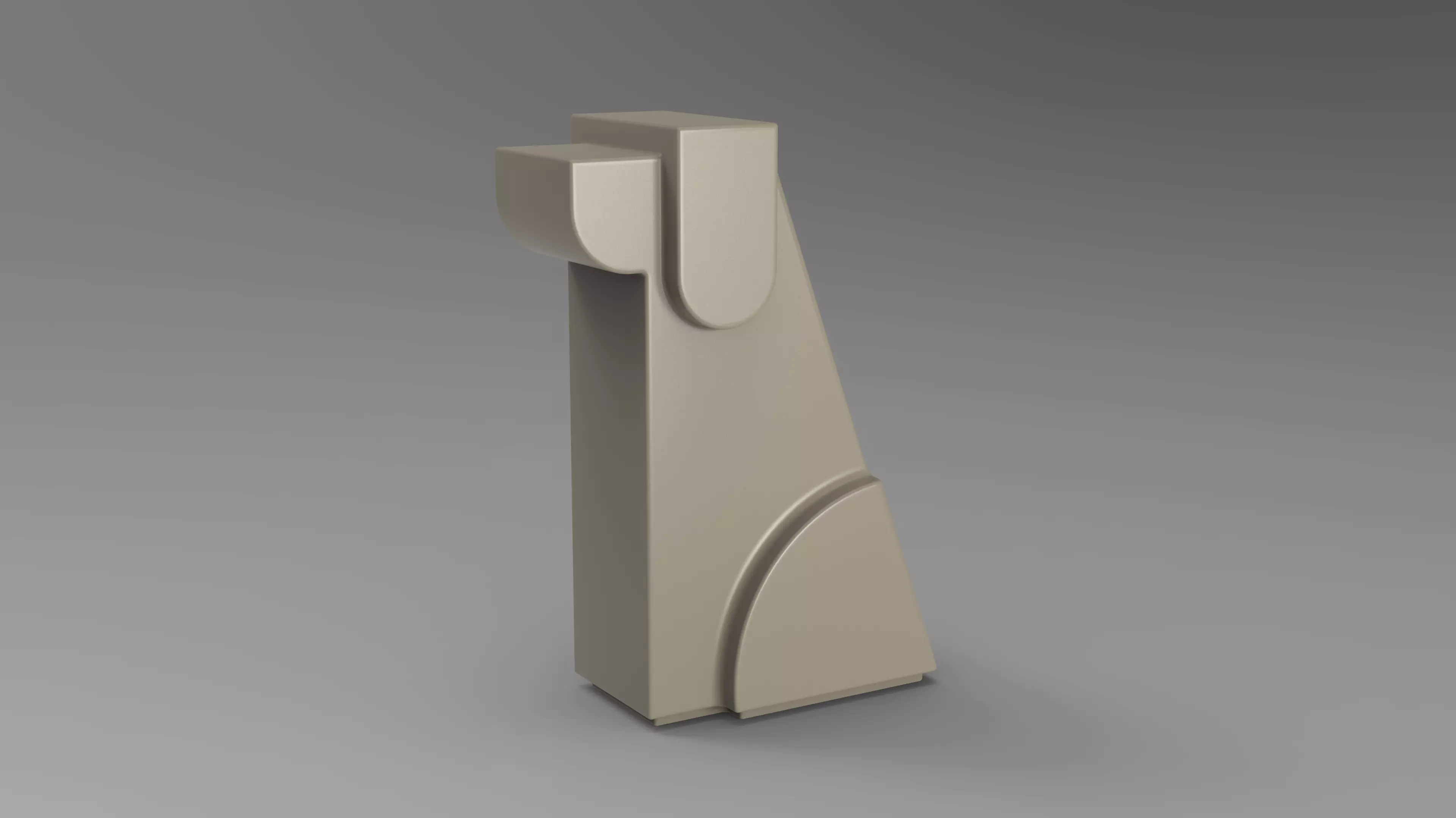 Abstract Dog-Cat Figurine - Minimal Home Decor Sculpture Low-poly 3D model
