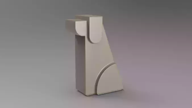 Abstract Dog-Cat Figurine - Minimal Home Decor Sculpture