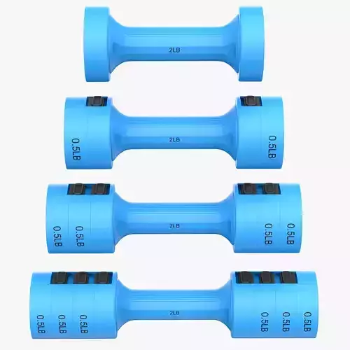Adjustable Dumbbells Hand Weights Set 3D model Adjustable Dumbbells Hand Weights Set 3D model