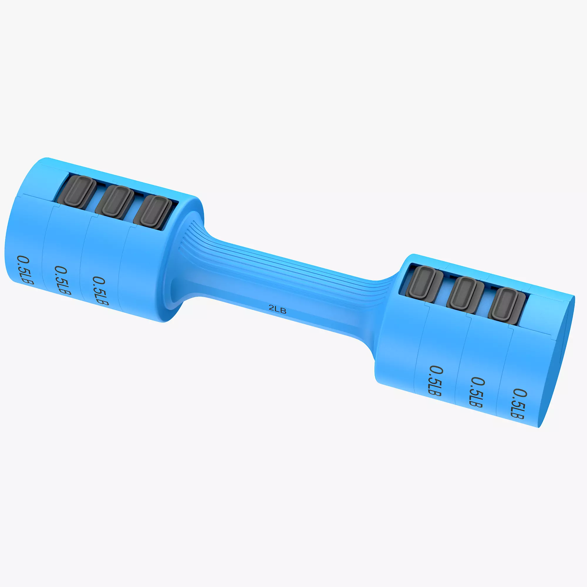 Adjustable Dumbbells Hand Weights Set 3D model_5