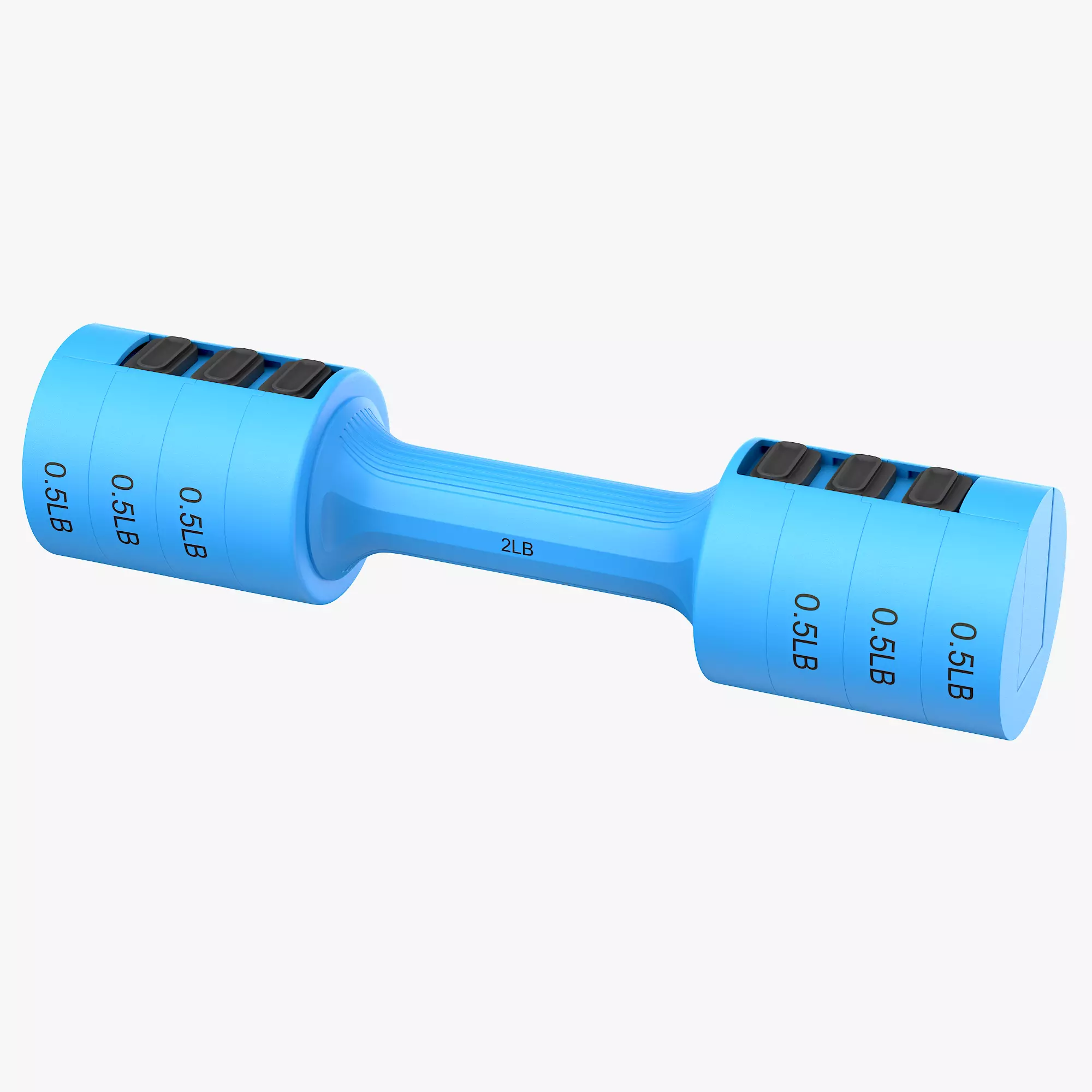 Adjustable Dumbbells Hand Weights Set 3D model_1